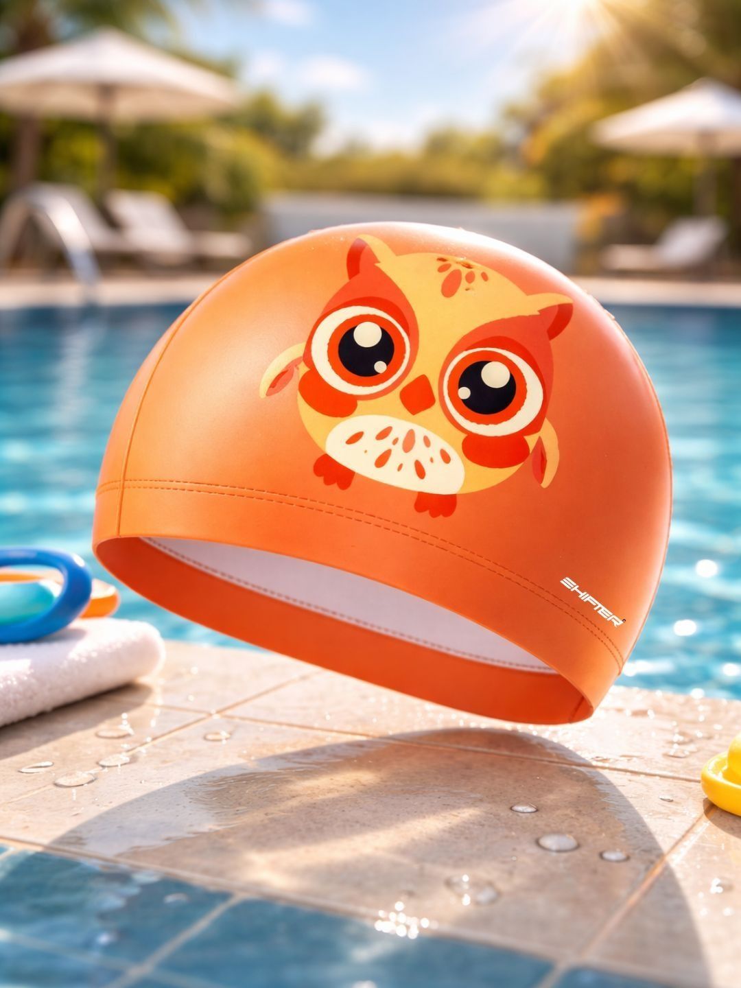 SHIFTER Kids Printed Stretchable Swimming Cap-picture-36