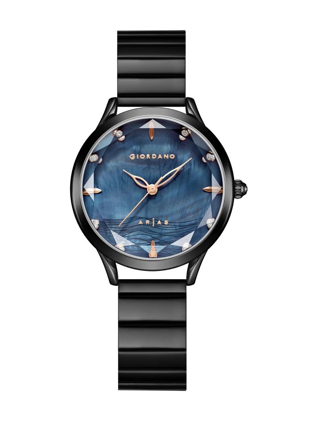 GIORDANO Women Mother of Pearl Dial & Bracelet Style Straps Analogue Date Aperture Watch GZ-60177-11-picture-17