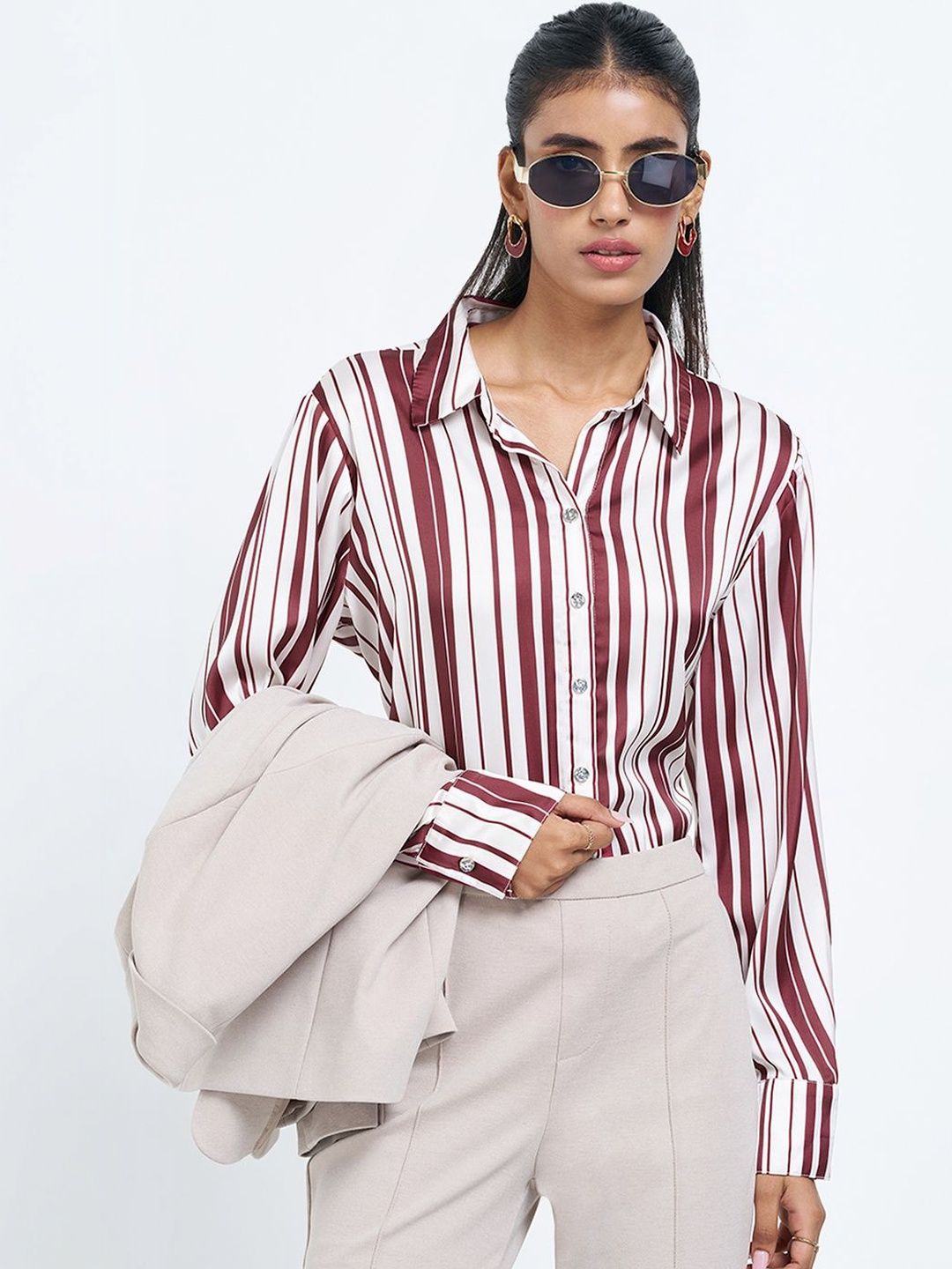 Annabelle by Pantaloons Striped Cotton Top-image-47