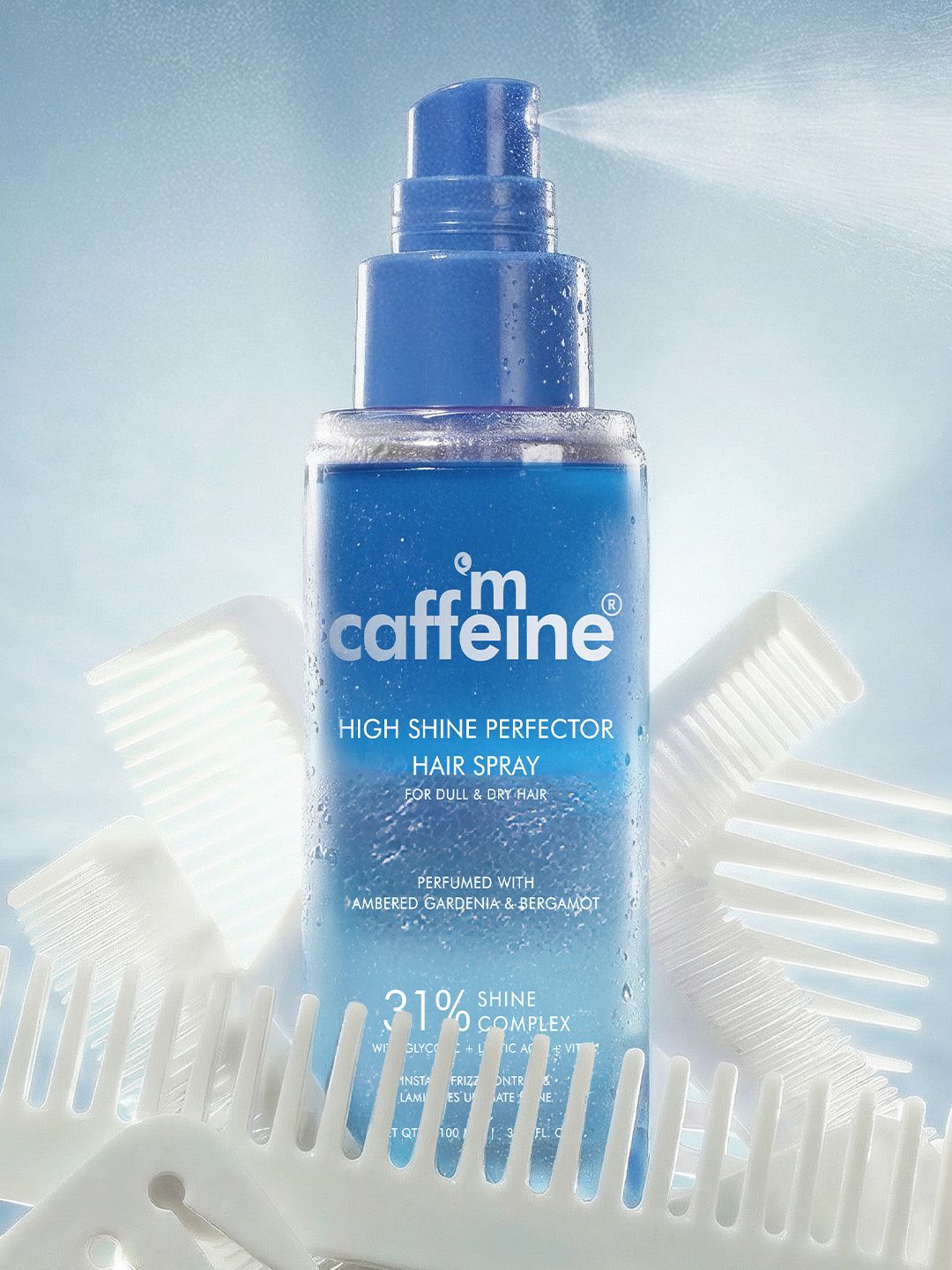 MCaffeine 5-in-1 Anti-Frizz Perfume Hair Spray Instant Shiny Hair Sun Protection - 100ml-picture-34
