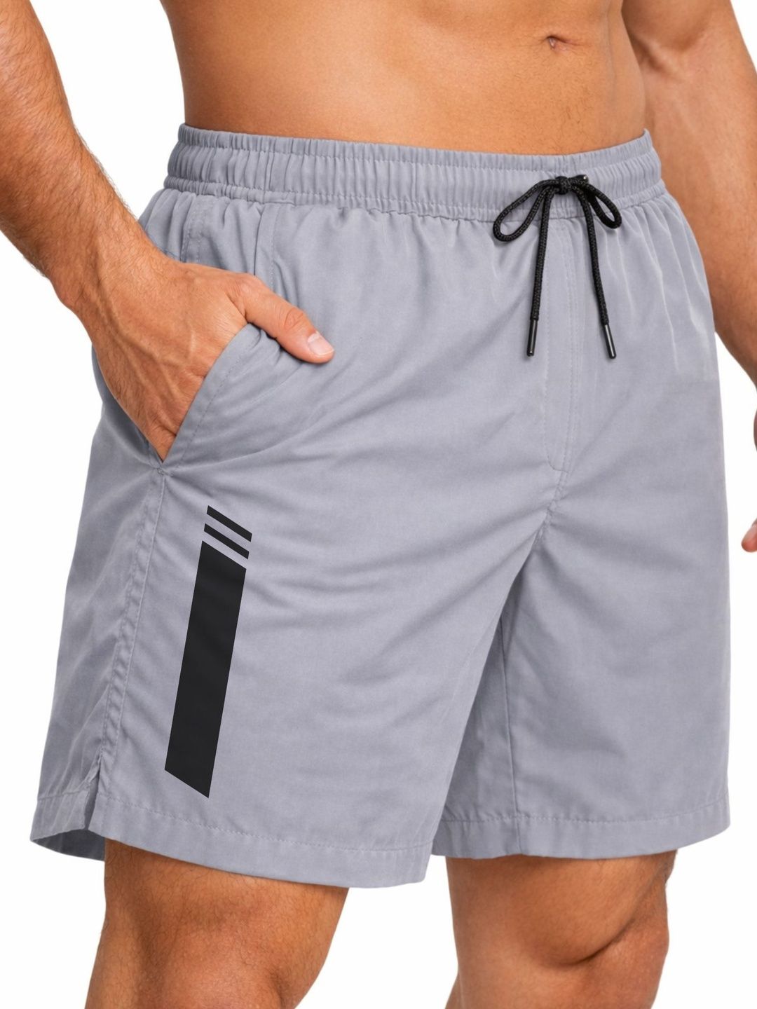 3Colors Men Colourblocked Low-Rise Running Sports Shorts with Technology-picture-23