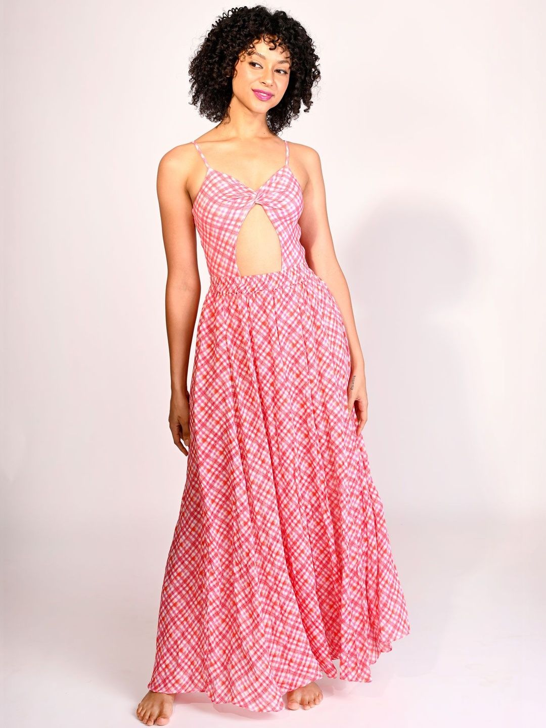 TROVE - 365 Days of Summer Checked Swimwear Cover up Skirt-image-5