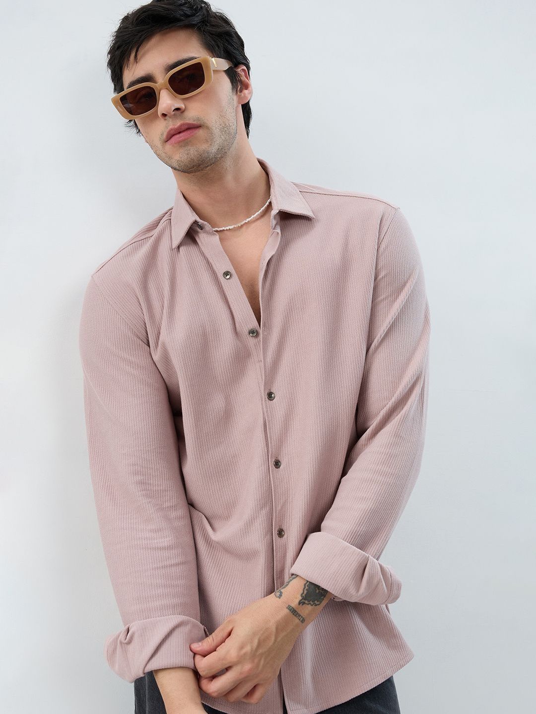 VASTRADO Men Classic Slim Fit Casual Shirt-image-44