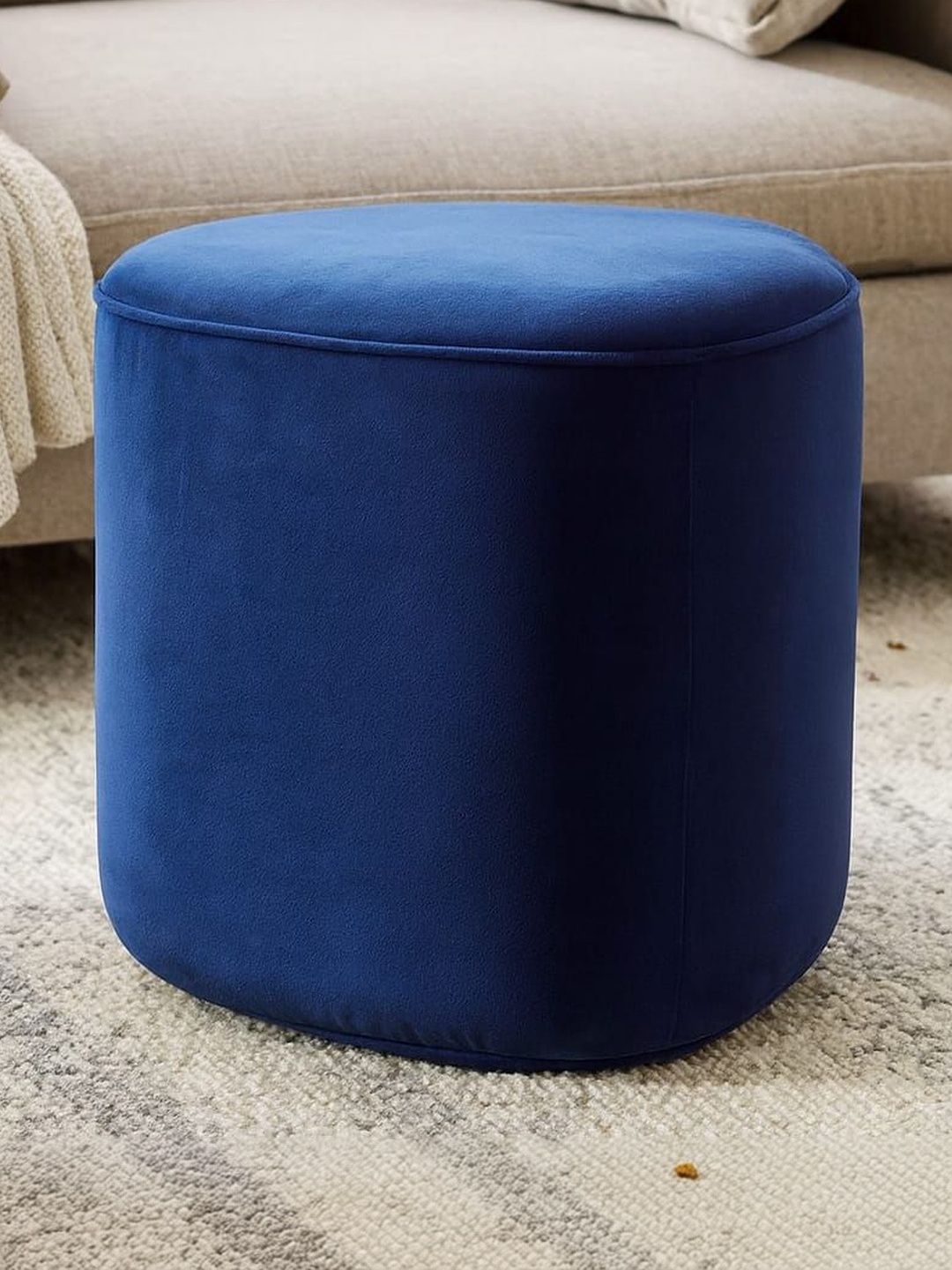 JAICO Blue Cylindrical Ottomans-picture-56