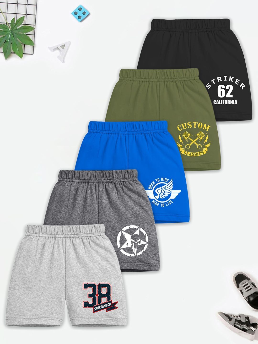 YK X Trampoline Unisex Kids Printed Shorts