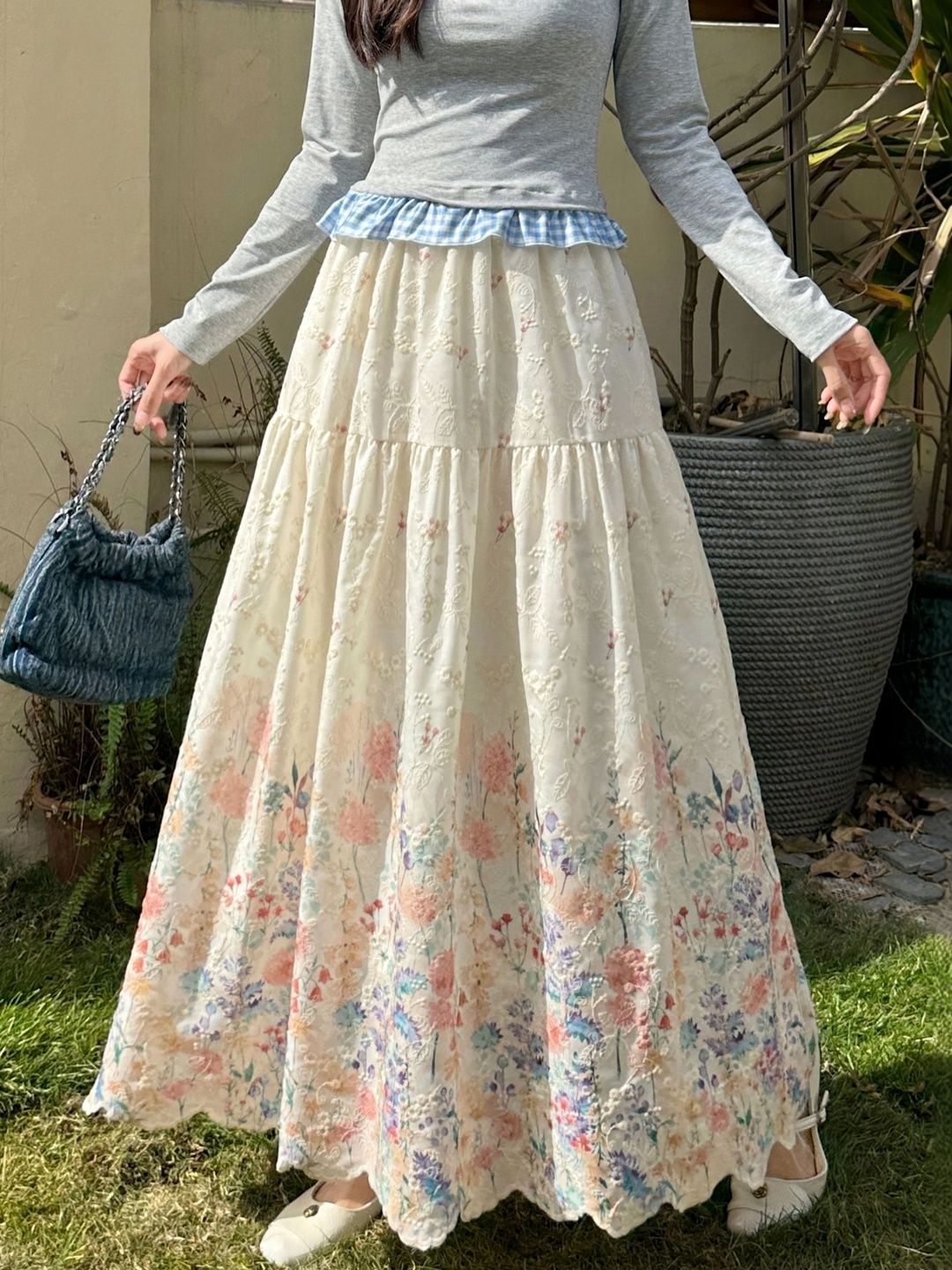 StyleCast x Revolte Women Floral Maxi Tiered Skirt-picture-31