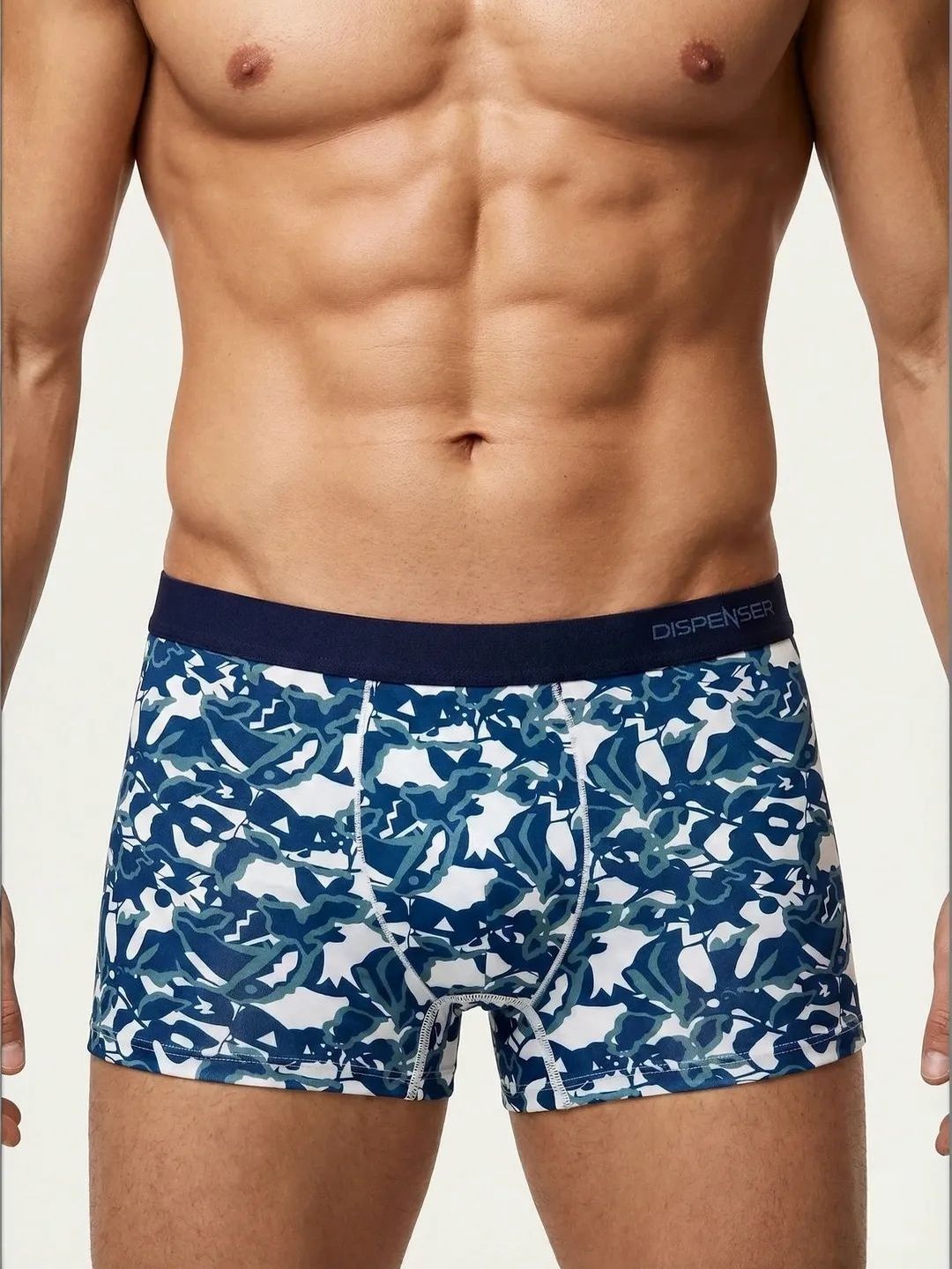 DISPENSER Pack of 3 Cotton Blend Assorted Printed Trunks-picture-29