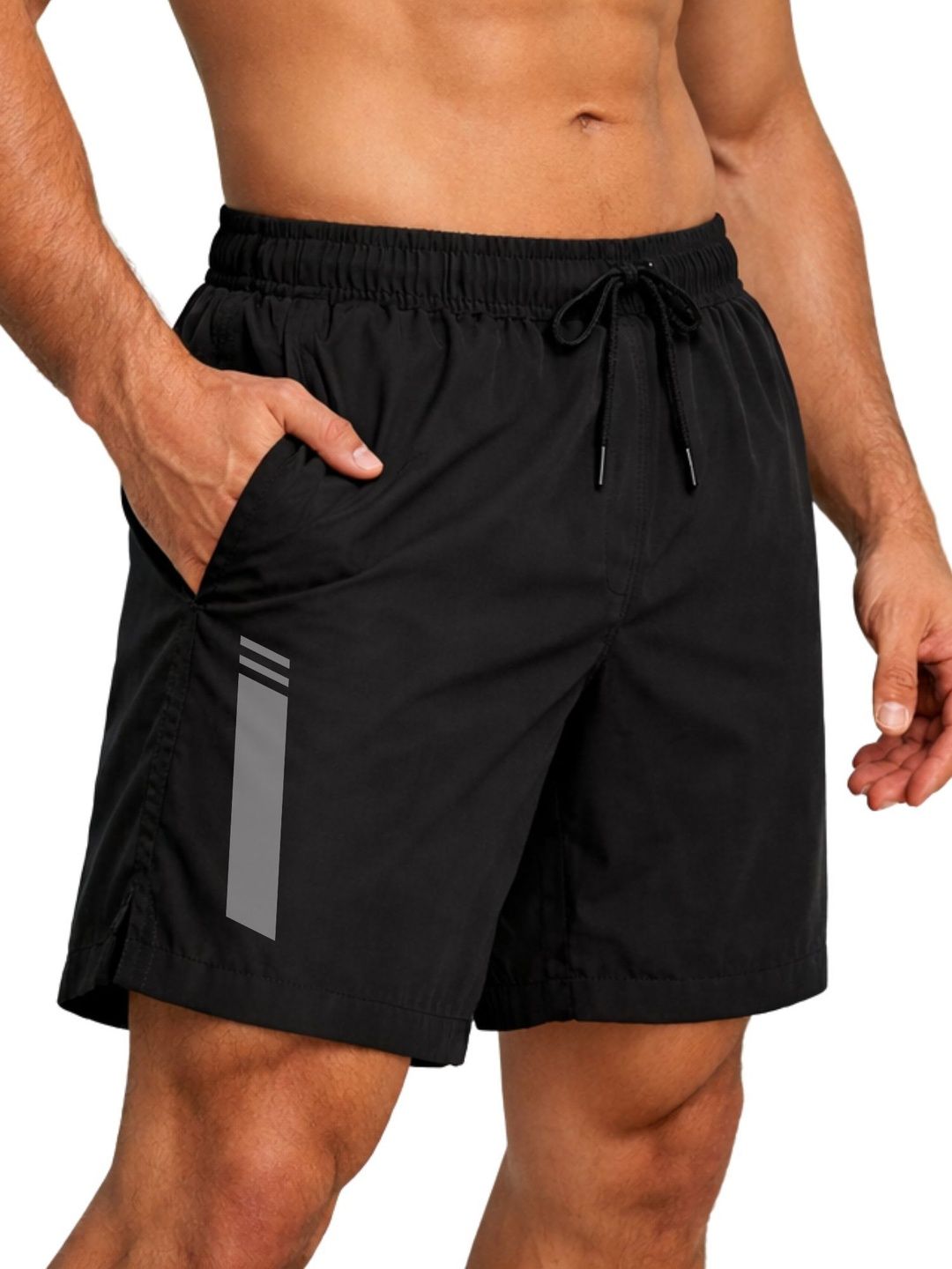 3Colors Men Low-Rise Running Sports Shorts-picture-4