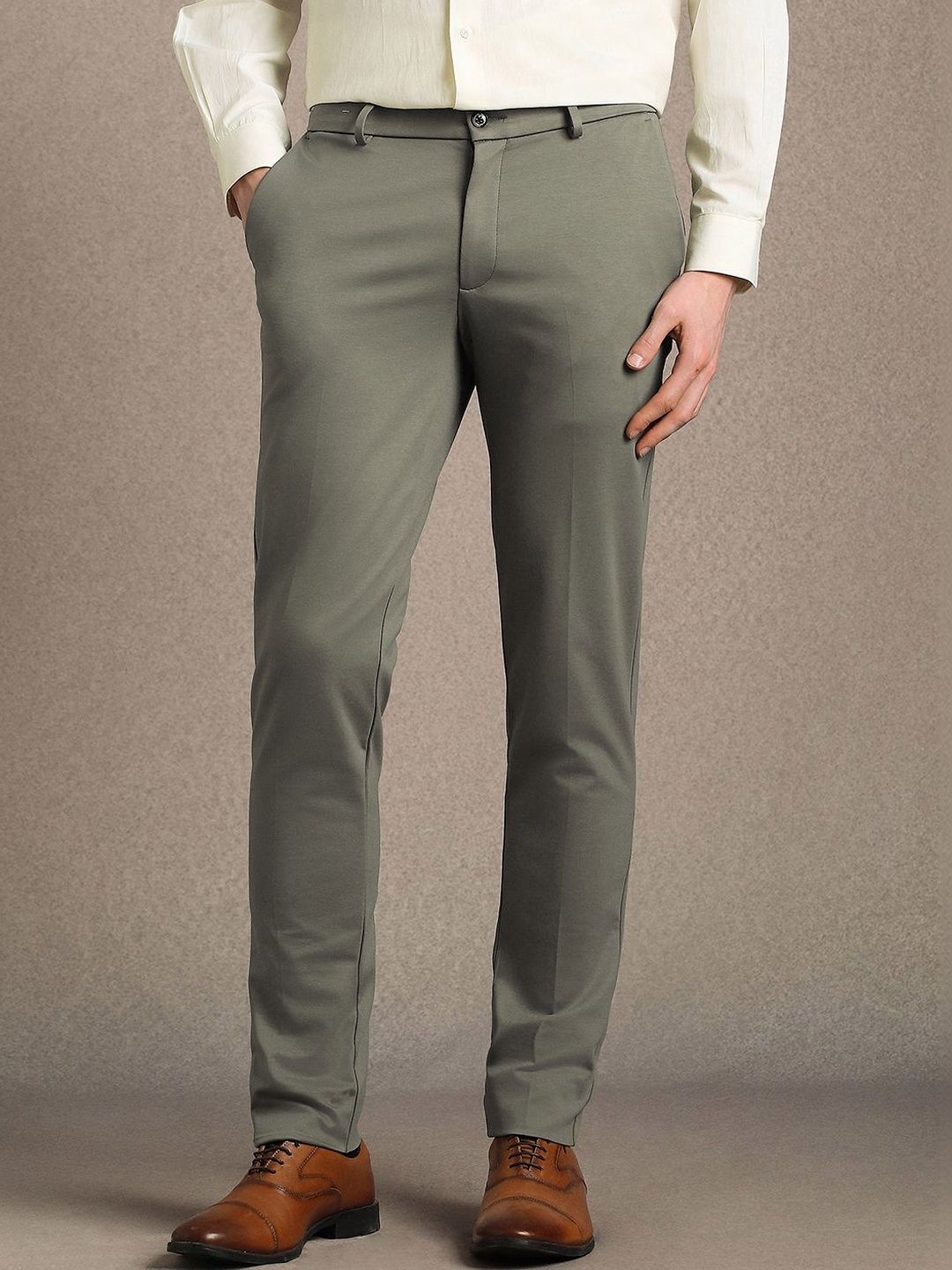 Louis Philippe Men Tapered Fit Trousers-picture-29