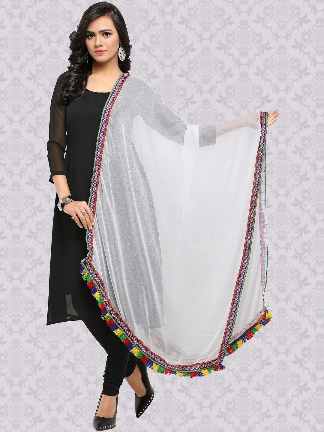 BANJARA INDIA Dupatta with Thread Work-picture-42