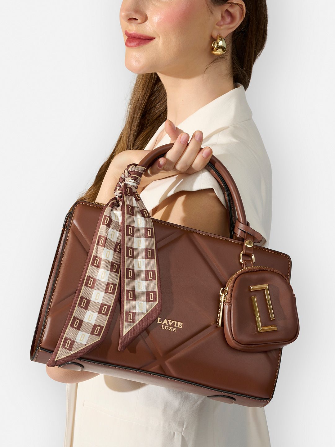 LAVIE LUXE Textured Structured Handheld Bag with Bow Detail-picture-29