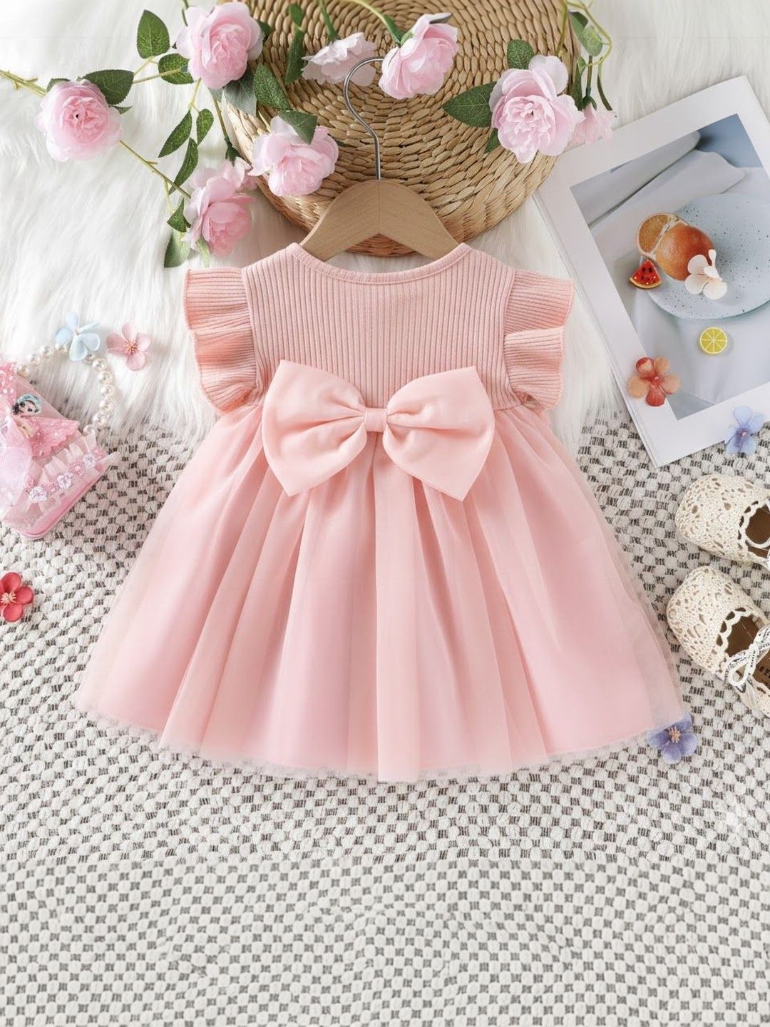 YK Puff Sleeve A-Line Midi Dress-picture-10
