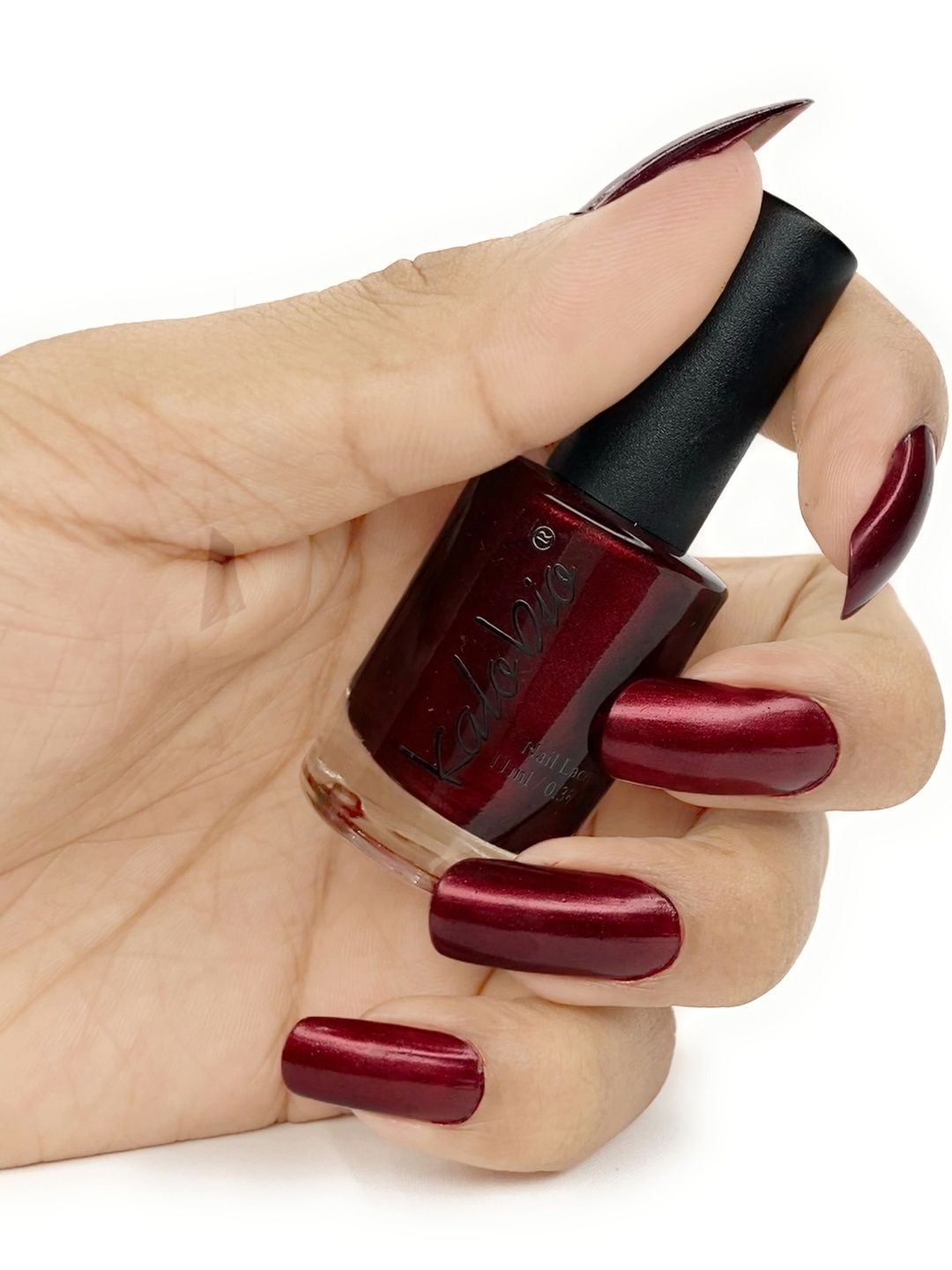 Kalobio Long Lasting Metallic Nail Lacquer - 11 ml Wine M5-image-22