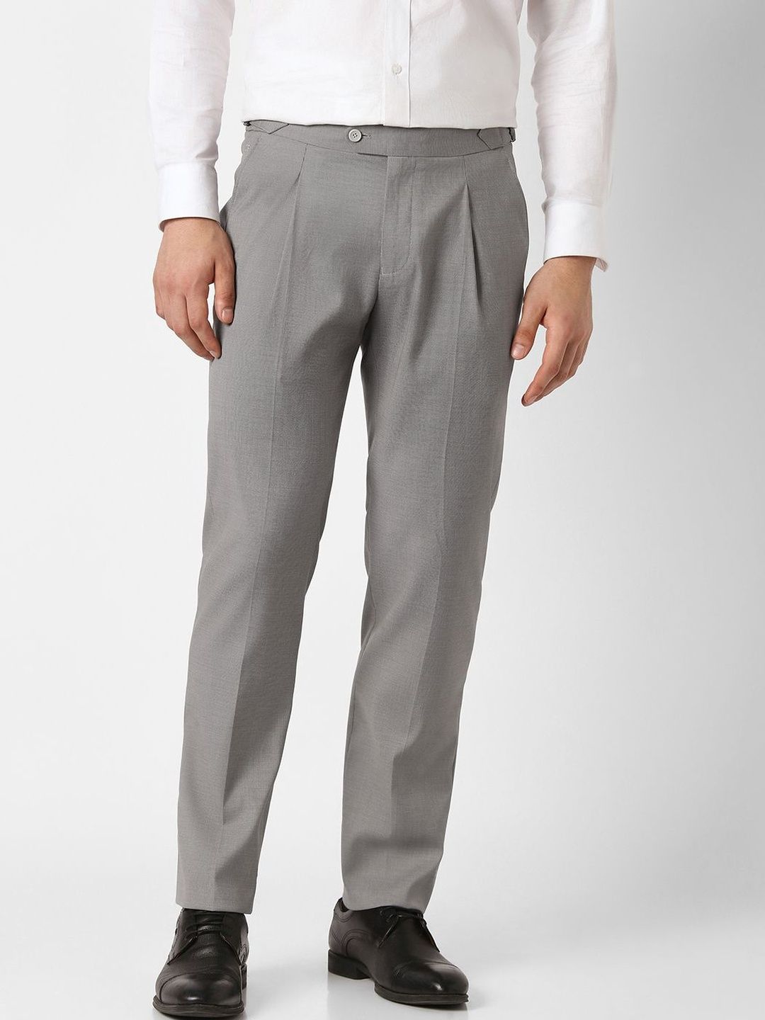 Peter England Elite Men Pleated Trousers-picture-22