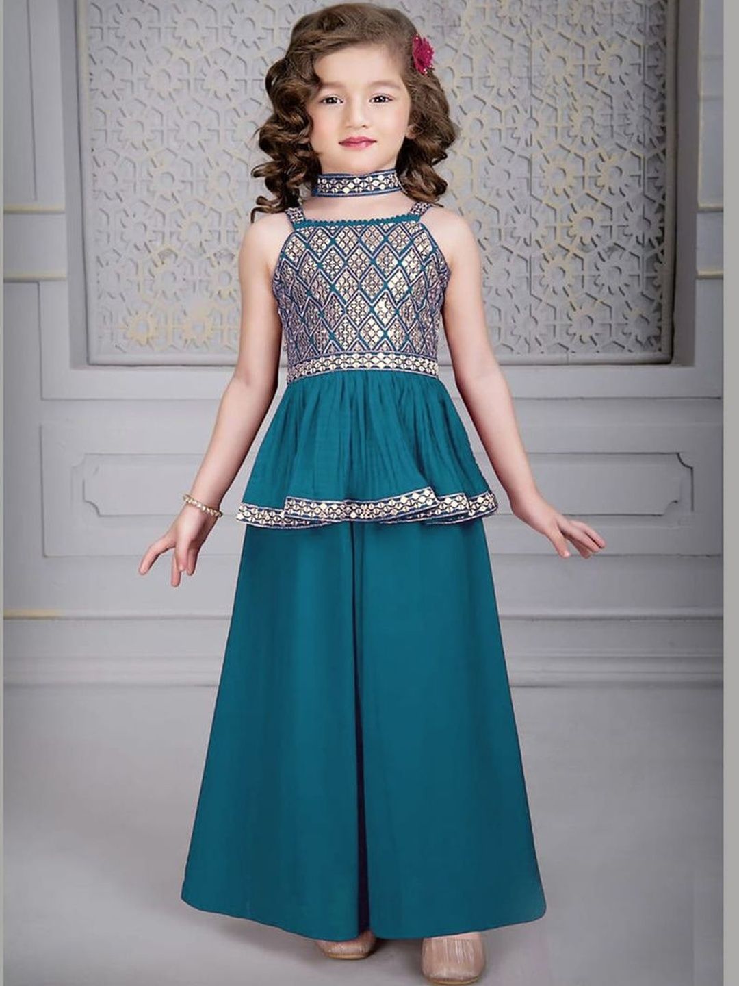 BAESD Girls Tiered Top with Palazzos