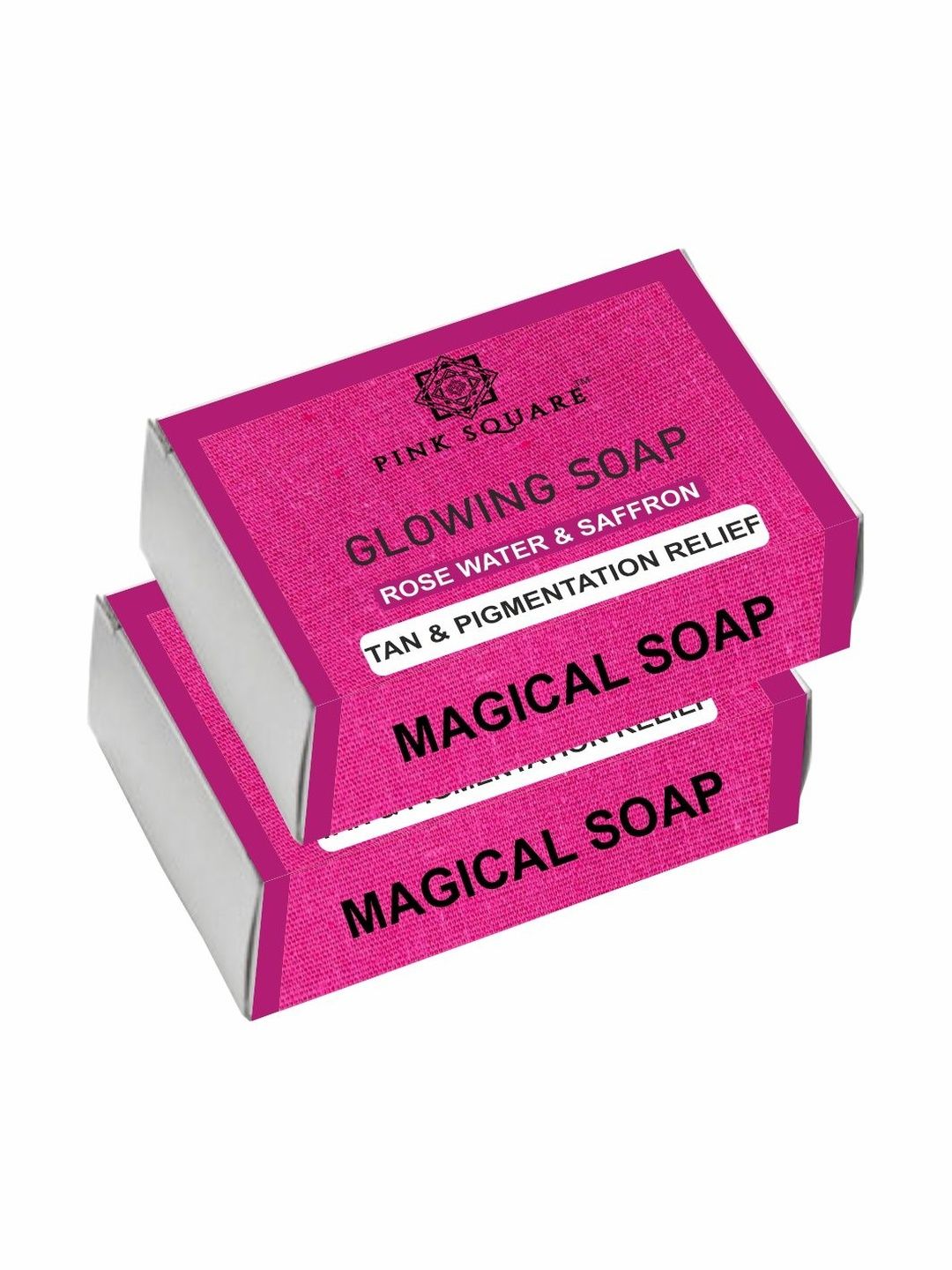 Pink Square Set Of 2 Magic Soap With Saffron - 100 g Each-picture-27