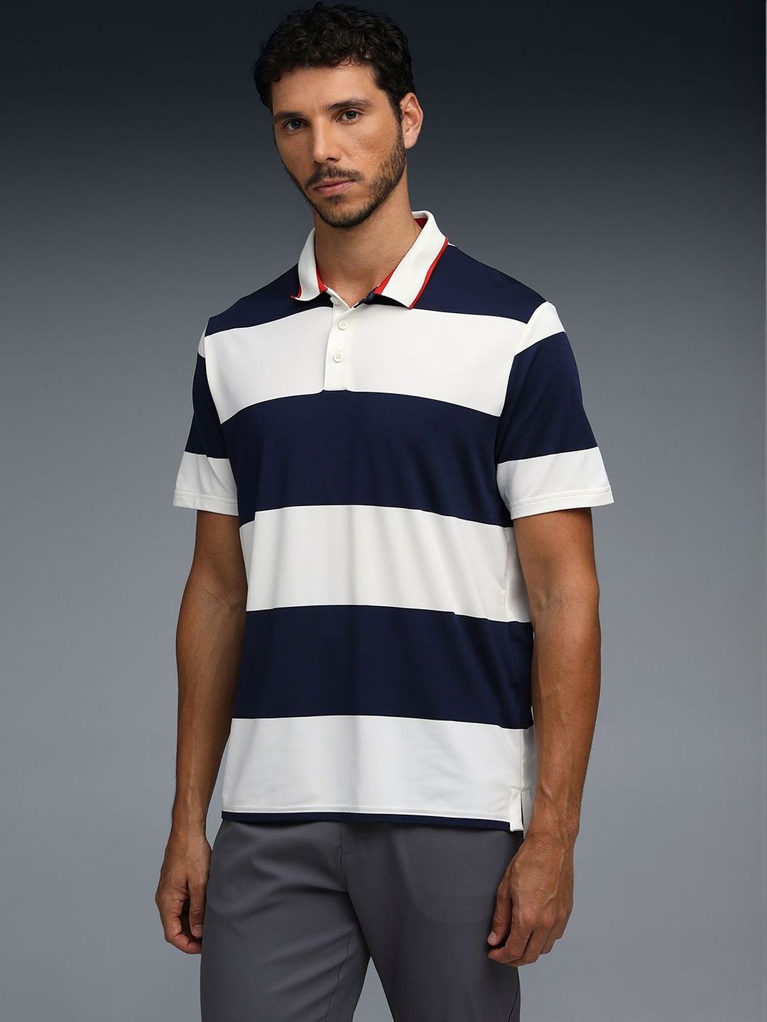 Puma Cloudspun Rugby Mens Fast Drying Striped Golf Polo-picture-37
