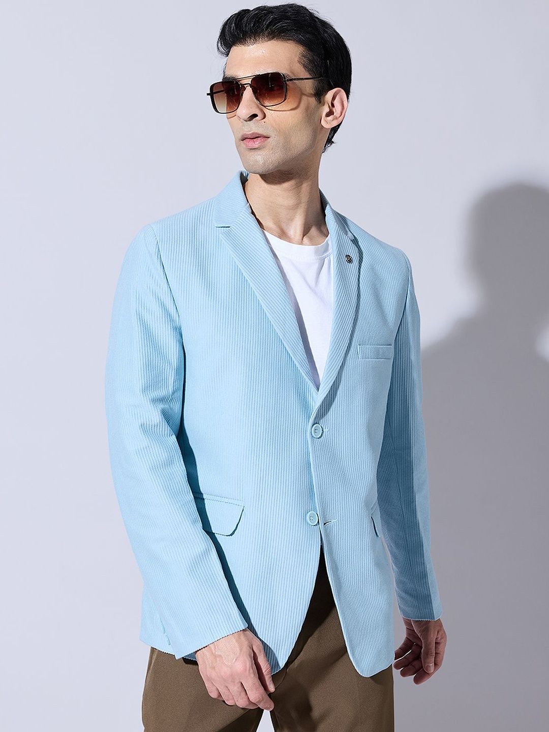 SHOWOFFFF Notched Lapel Single-Breasted Formal Blazers-picture-41