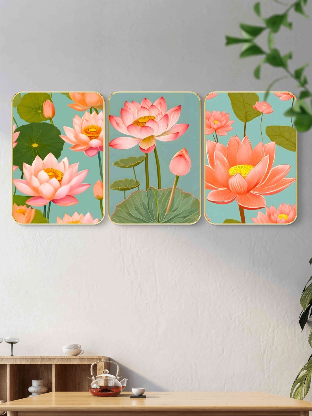 Livin'luxe Multicoloured MDF Other Wall Paintings-picture-48