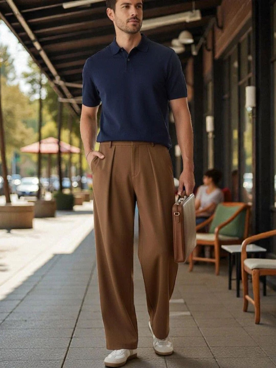 Stylecast X Kotty Men Straight Fits Pleated Korean Straight Fit Trousers-image-43