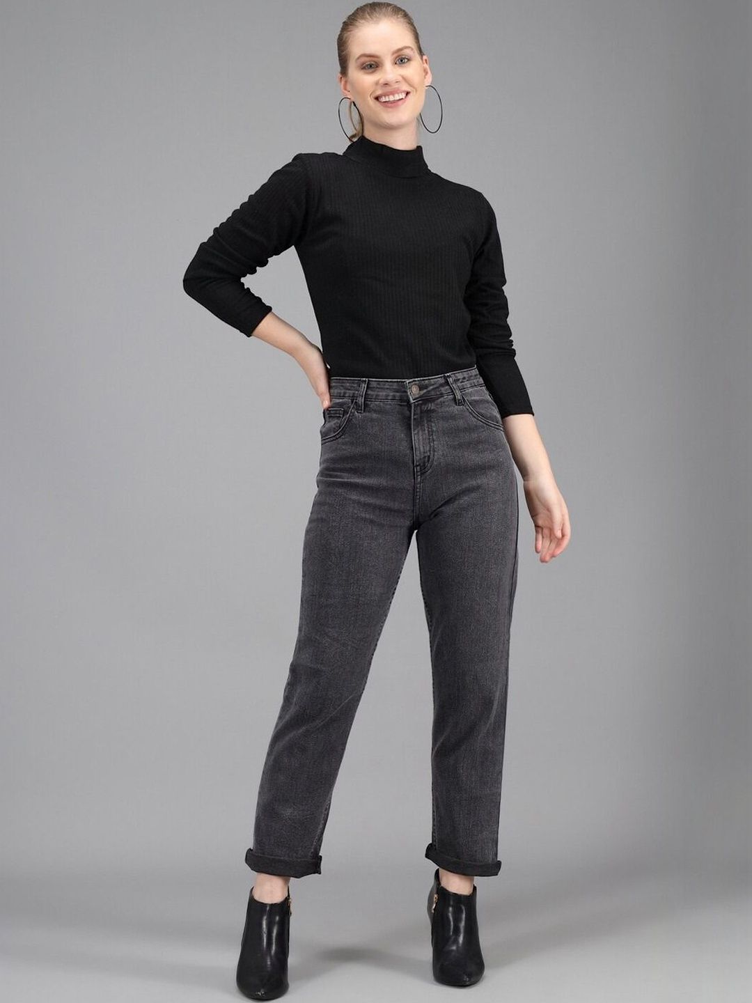 Kotty Women Slim Fit High-Rise Light Fade Stretchable Jeans-image-48