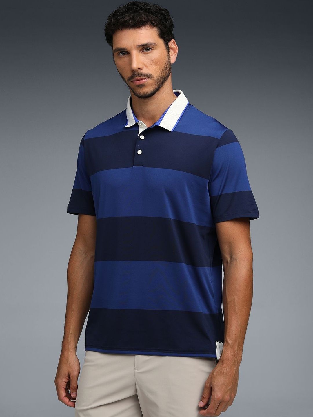 Puma Cloudspun Rugby Mens Fast Drying Striped Golf Polo-image-23