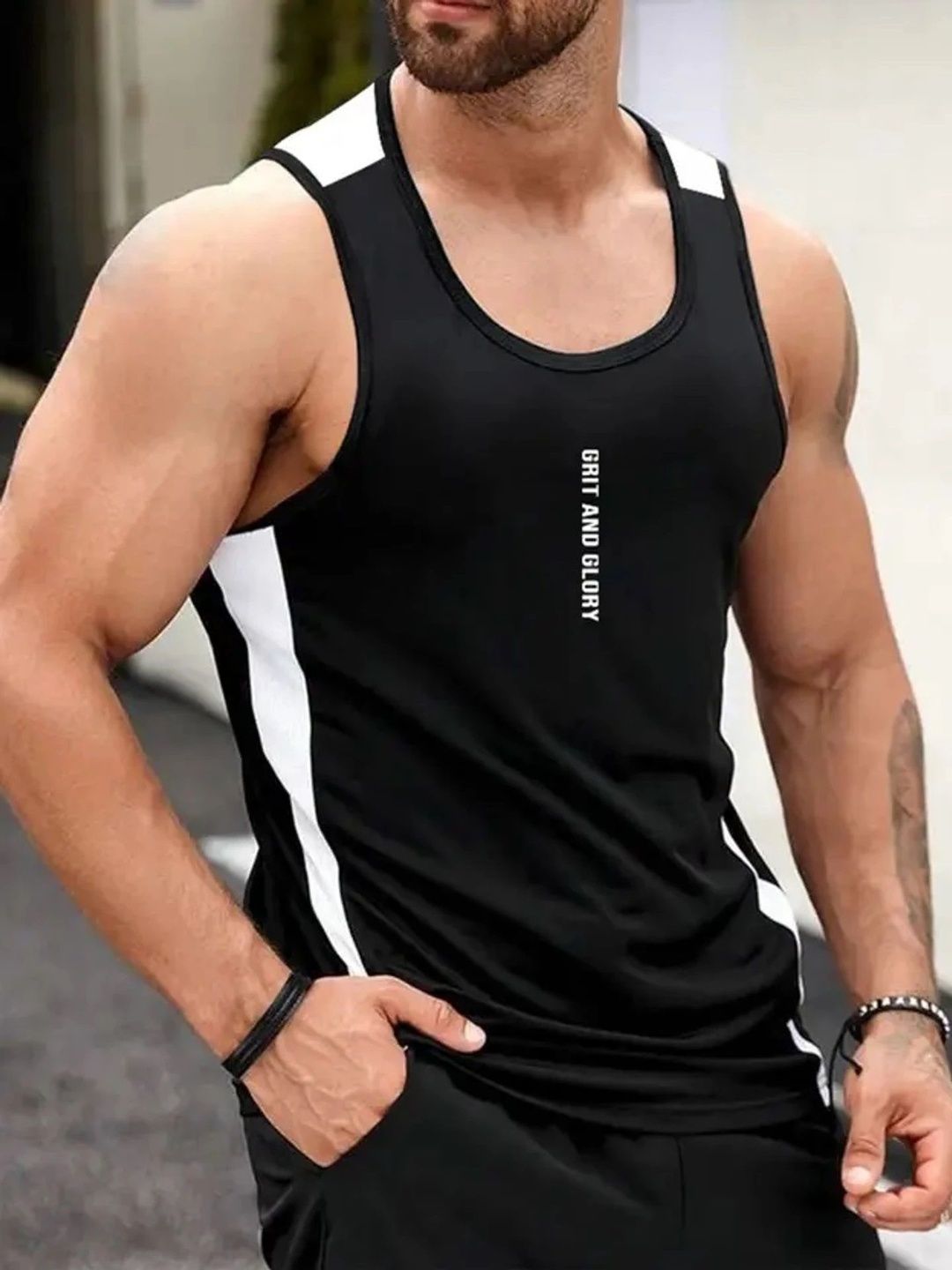 JUMPCUTS Pack of 2 Colourblocked Gym Vest-picture-38