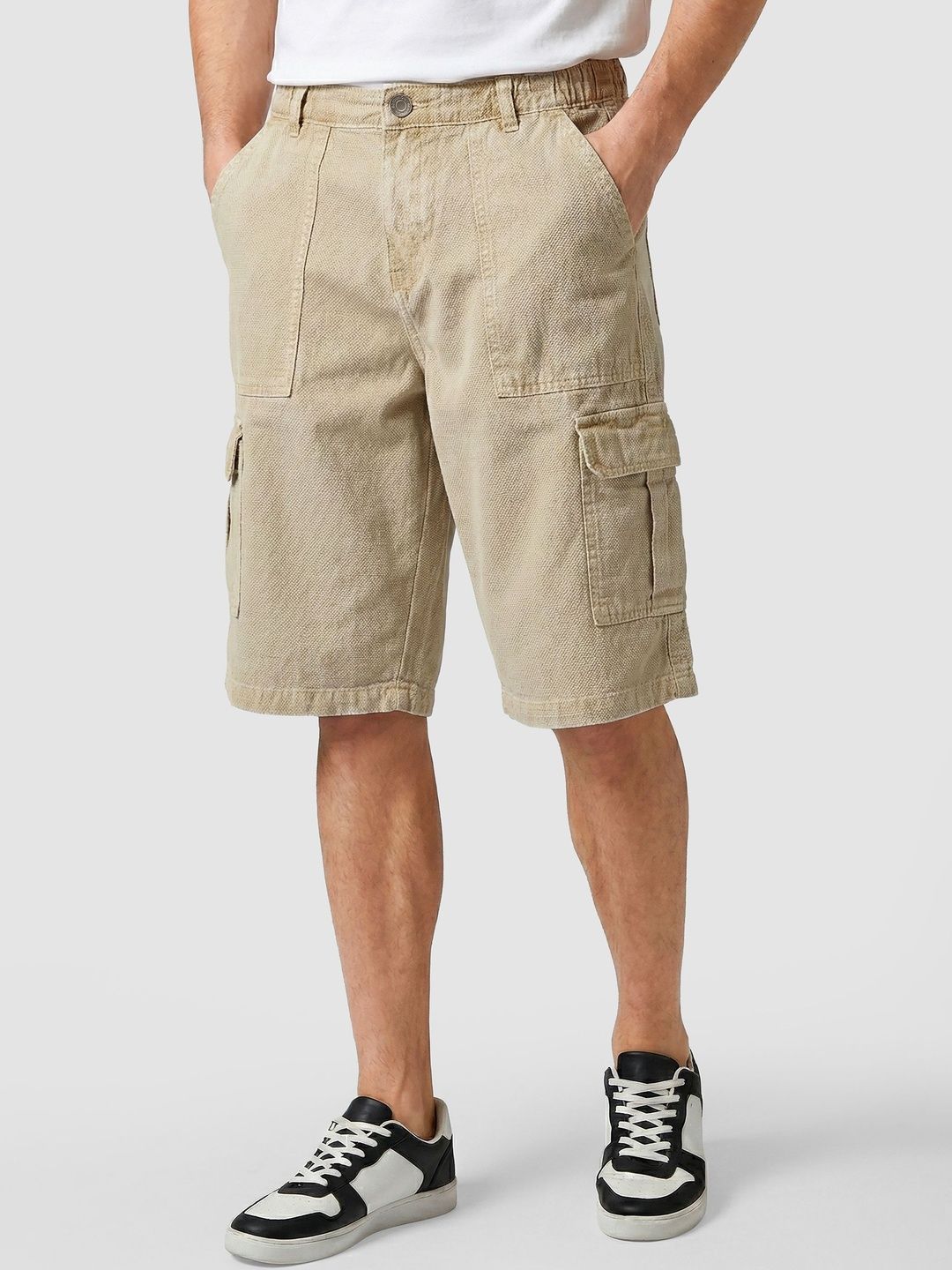 Beyoung Men Loose Fit Cotton Cargo Jorts-picture-21