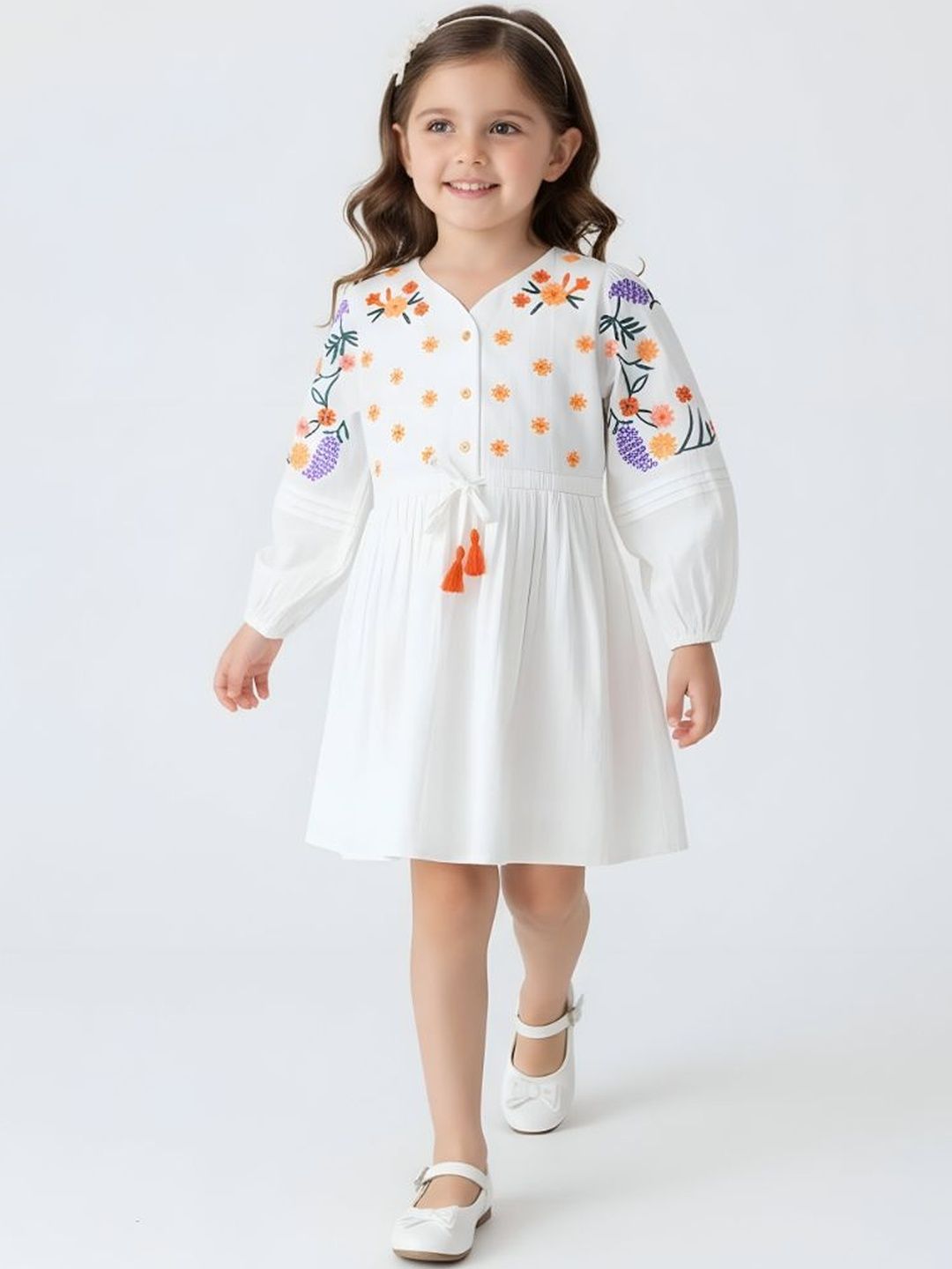 Bella Moda Floral Puff Sleeve Fit & Flare Dress-image-47
