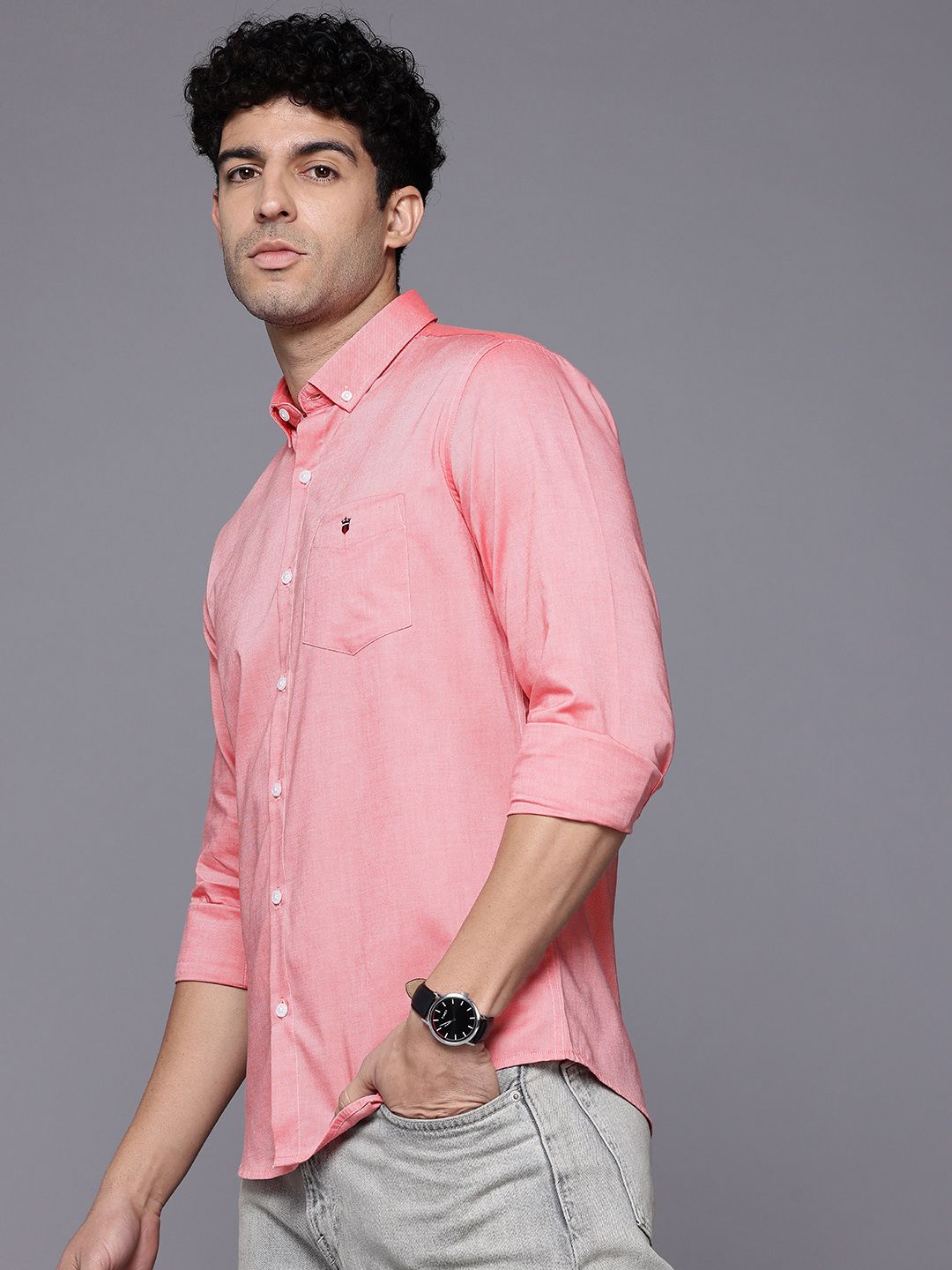 Louis Philippe Sport Slim Fit Pure Cotton Casual Shirt