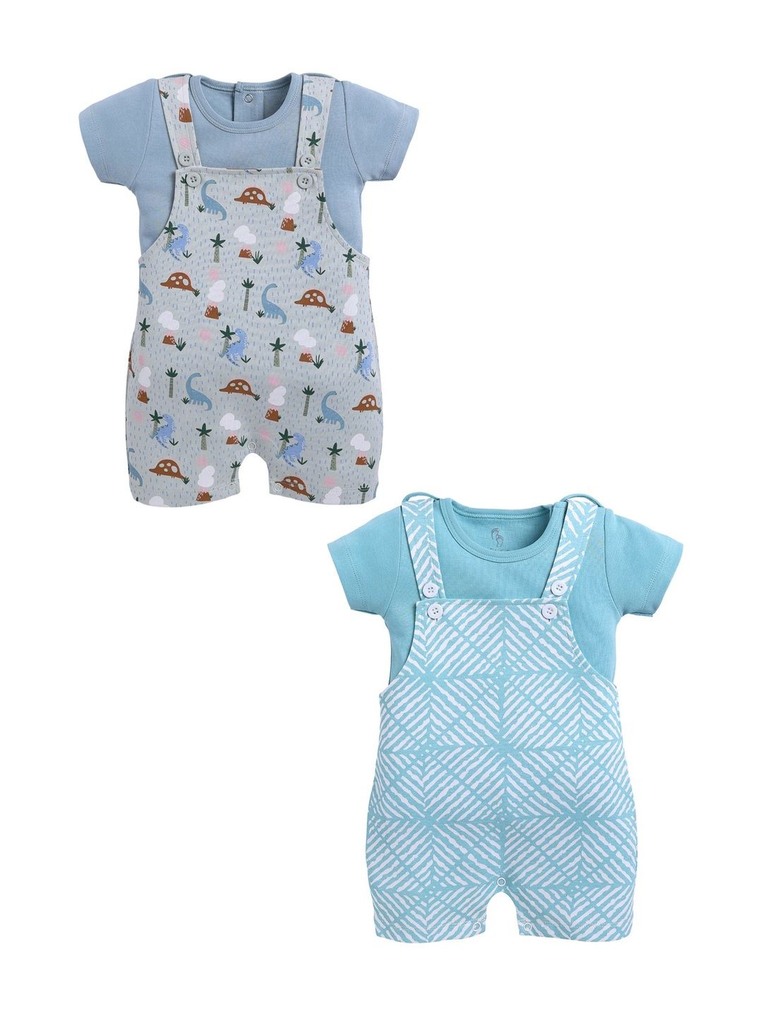 BABY GO Pack Of 2 Boys Printed Dungarees-picture-34