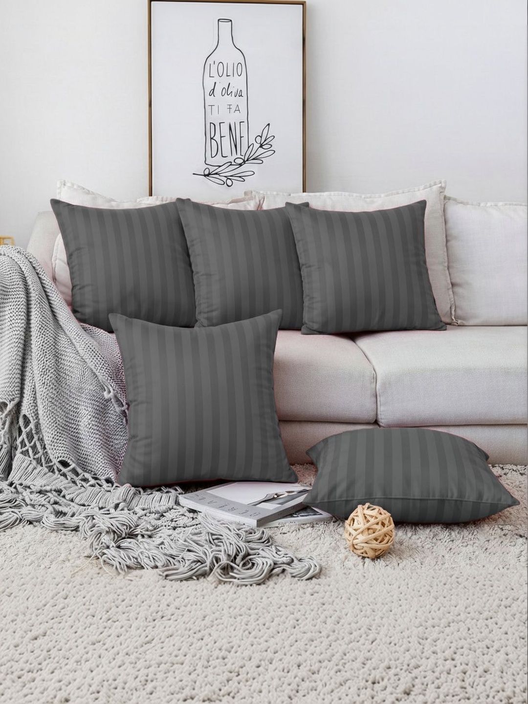 daddy cool 5 pieces stripe square cushions