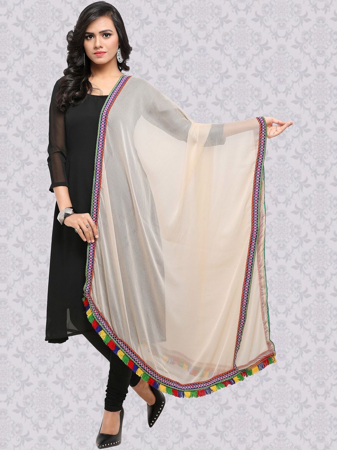 BANJARA INDIA Dupatta with Thread Work-picture-48