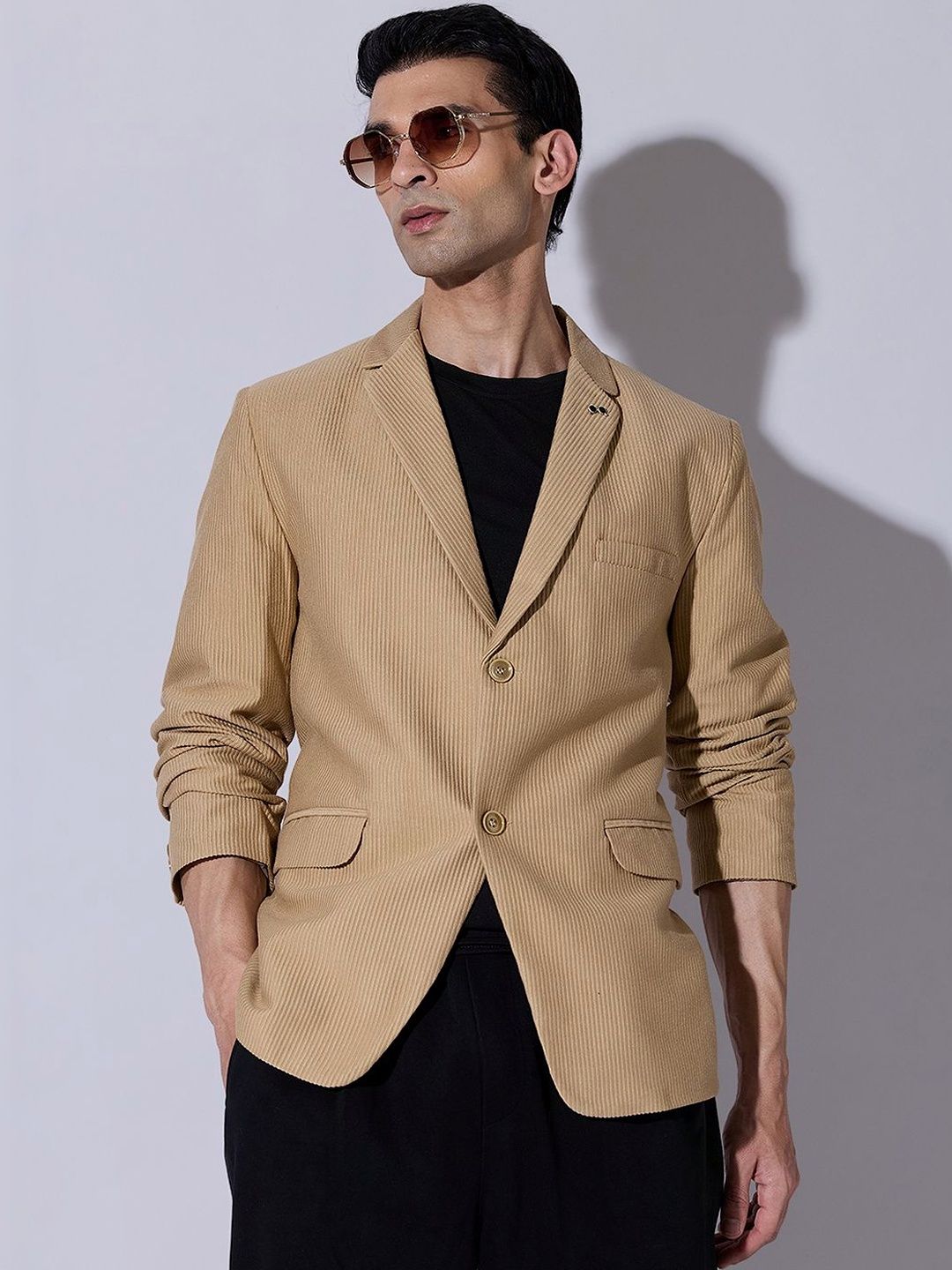 SHOWOFFFF Notched Lapel Single-Breasted Formal Blazers-image-23