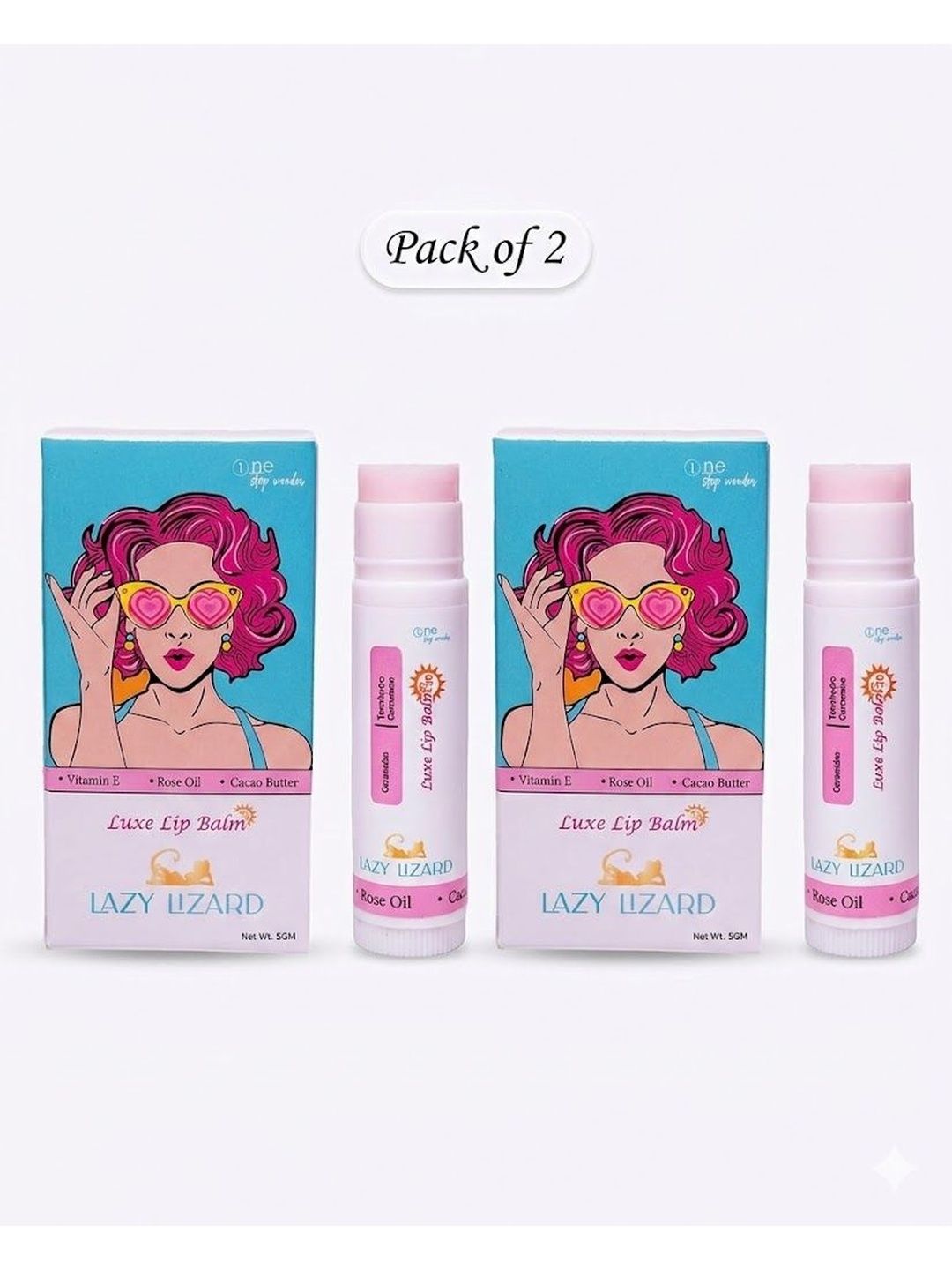 Lazy Lizard Set Of 2 SPF 30 Silky & Non-Sticky Finish Luxe Lip Balm - 5 g Each-image-3