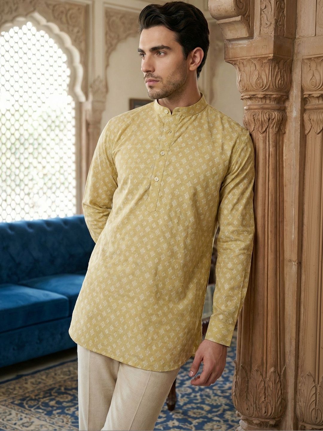 Anouk Men Floral Printed Kurta-picture-16