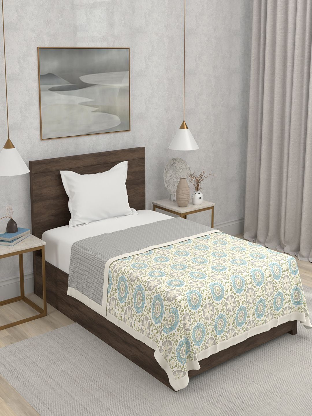 Portico Meraki 80 Gsm Pure Cotton Multi Single Bed Ac Room Dohar-picture-20