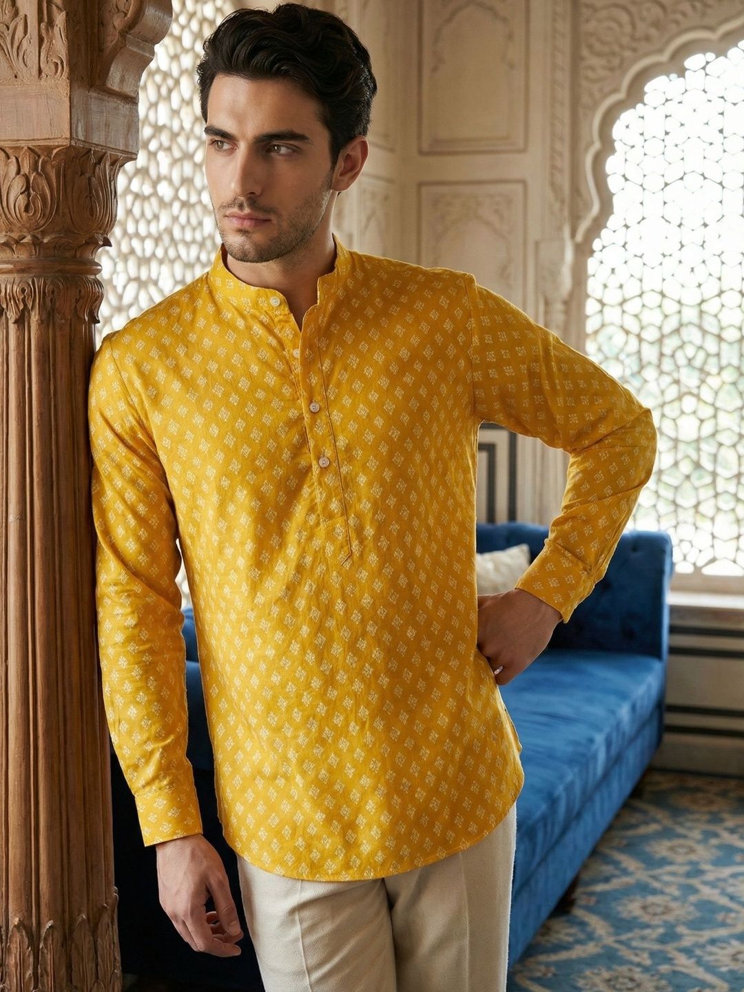 Anouk Men Floral Printed Kurta-picture-27