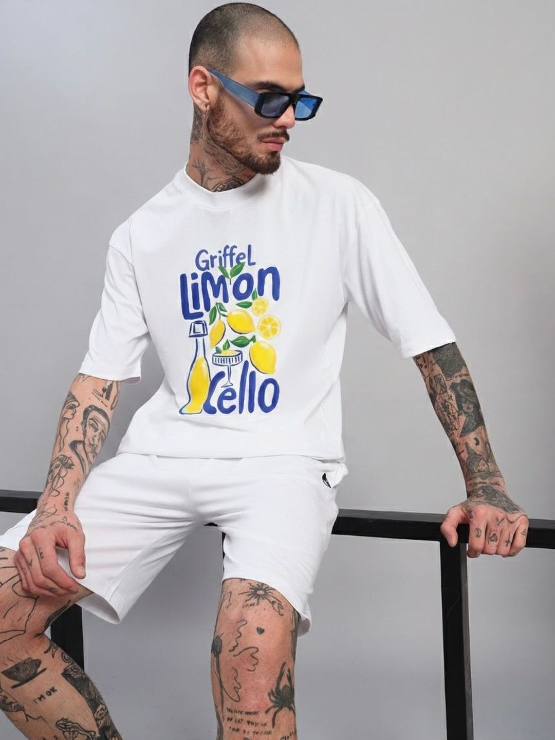 GRIFFEL Men Printed Pure Cotton T-shirt-image-9