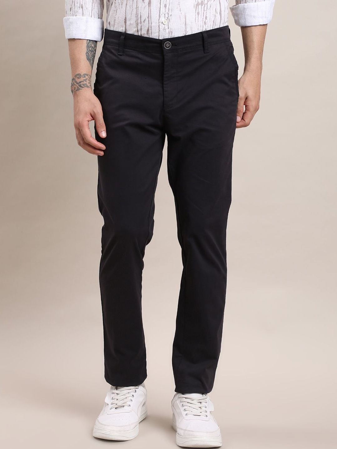 Turtle Men Relaxed Slim Fit Trousers-picture-26