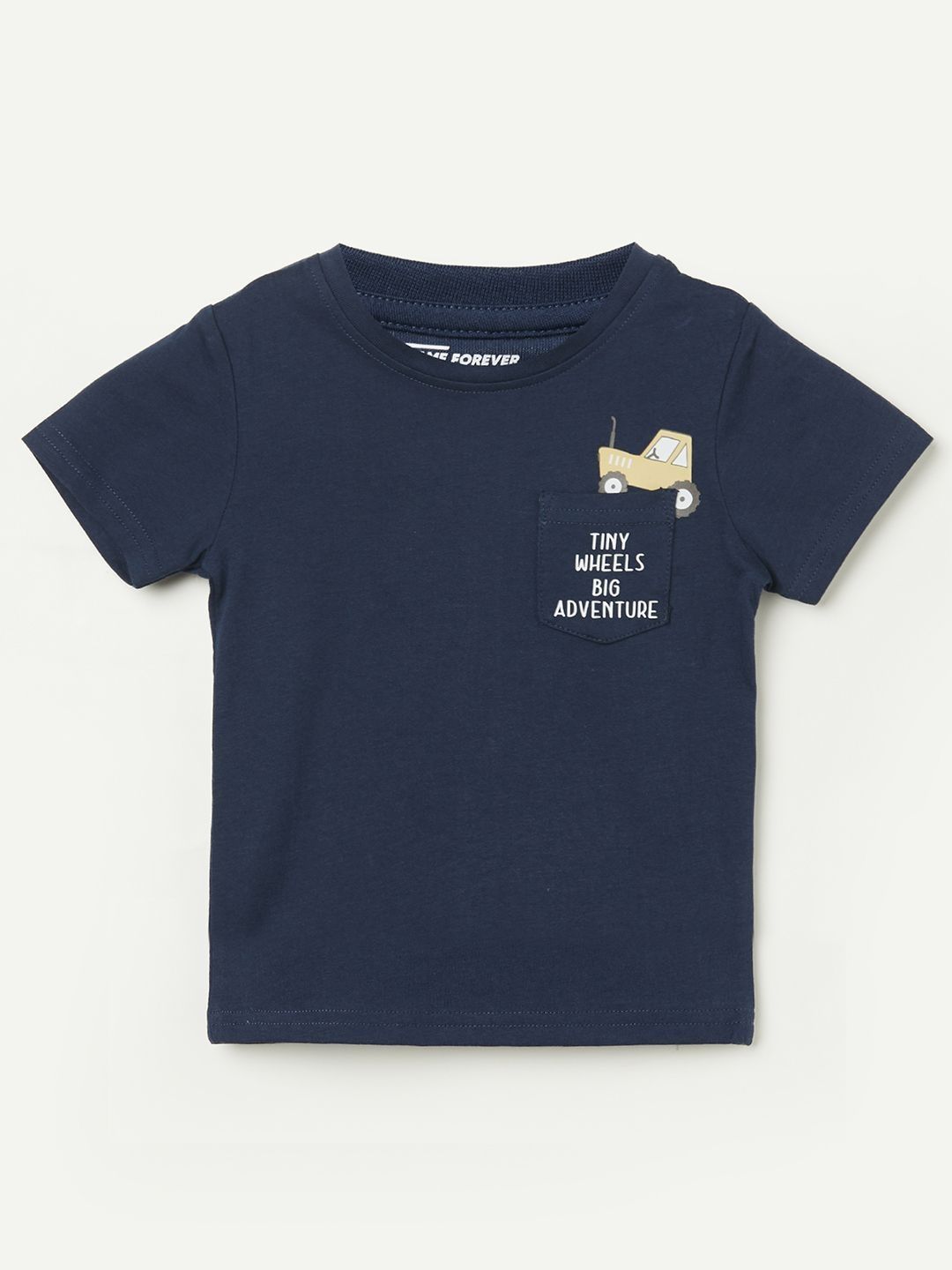 Fame Forever by Lifestyle Boys Blue Regular Solid Cotton Tshirts-picture-13