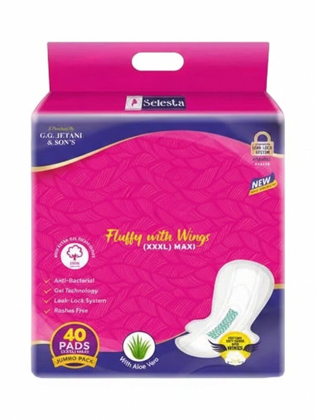 daloe Ultra-Thin Soft Antibacterial Sanitary Pads - 40 Pieces - XXXL-image-9