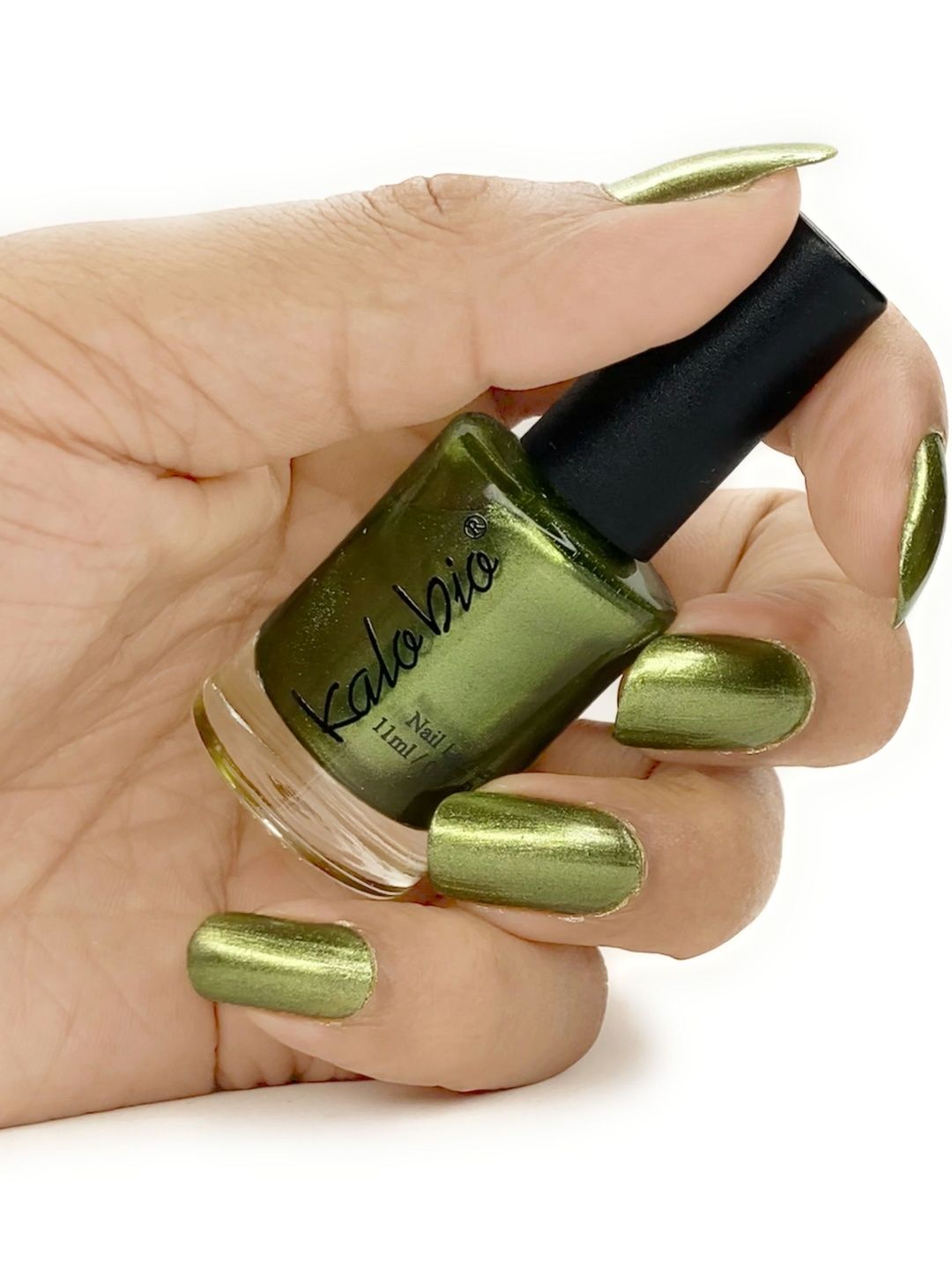 Kalobio Long Lasting Metallic Nail Lacquer - 11 ml Venom Green M6-image-23