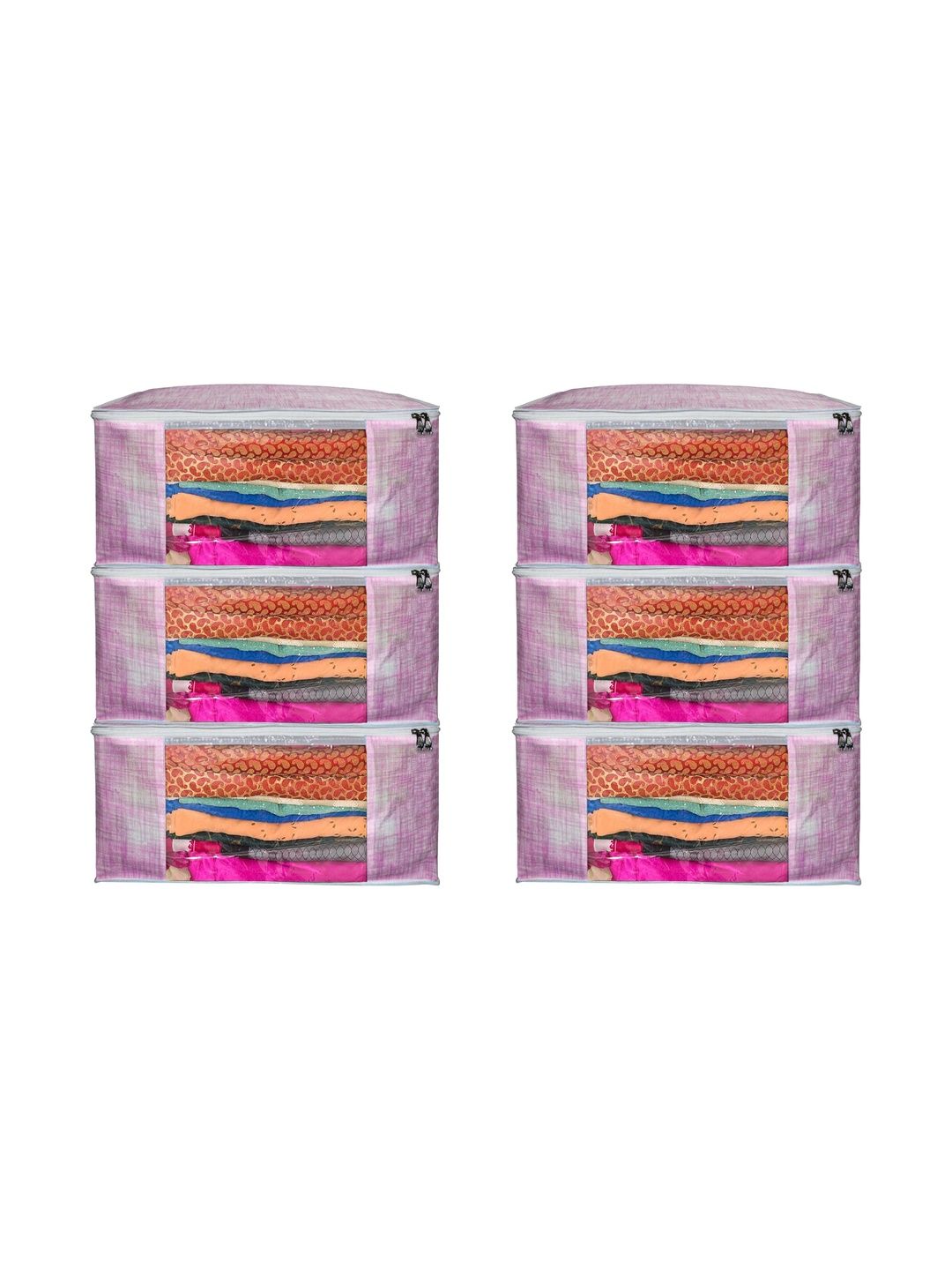 AARON INC Pink Set of 6 Reusable Multi-Utility Organisers-picture-42