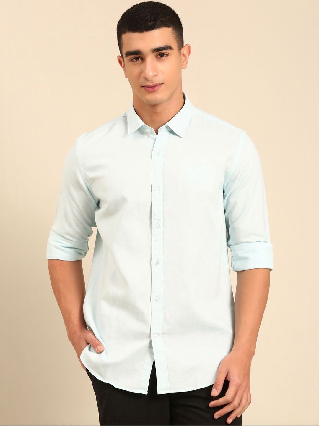 CAVALLO by Linen Club Men Contemporary Slim Fit Casual Shirt