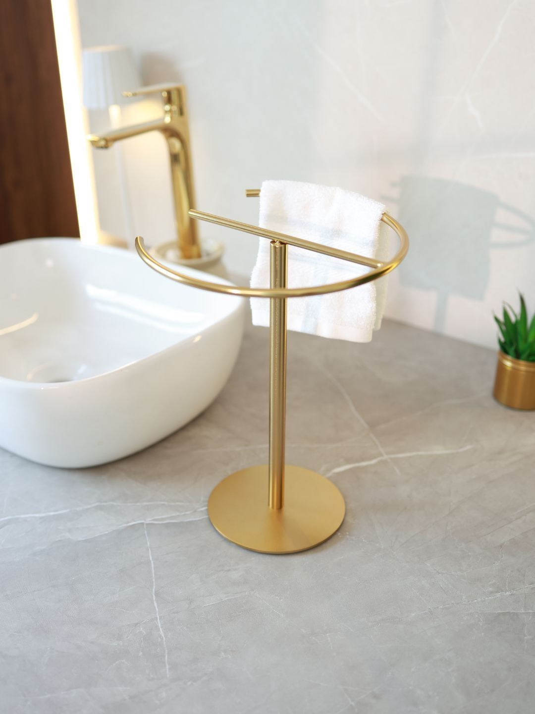 Cinch Home Gold-Toned & Gold-Toned Solid Stainless Steel Towel Holder-picture-28