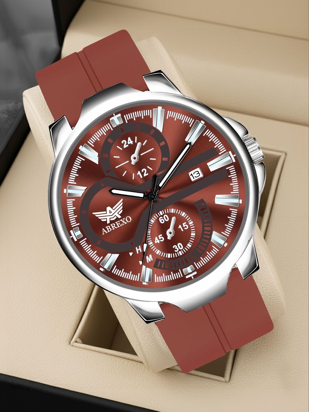 Abrexo Men Dial & Straps Analogue Multi Function Watch Abx8952-image-19