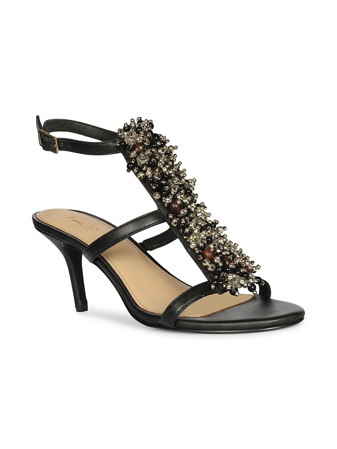 Saint G Embellished Leather Party Slim Heeled Sandals-picture-57
