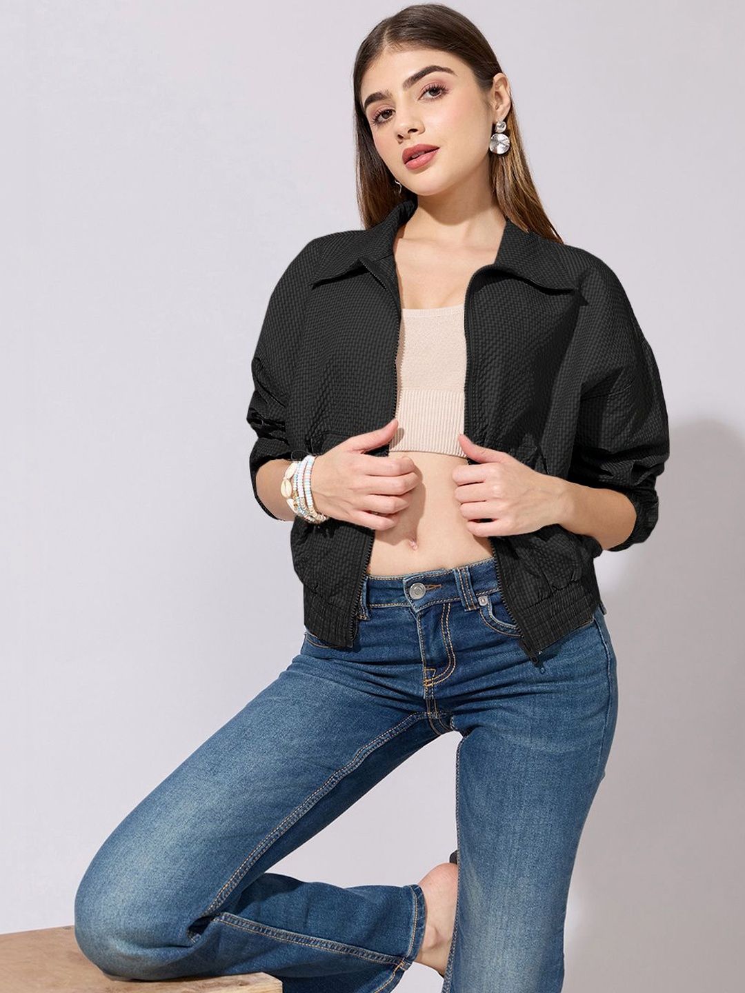 SHOWOFFFF Women Lightweight Bomber Jacket-picture-56