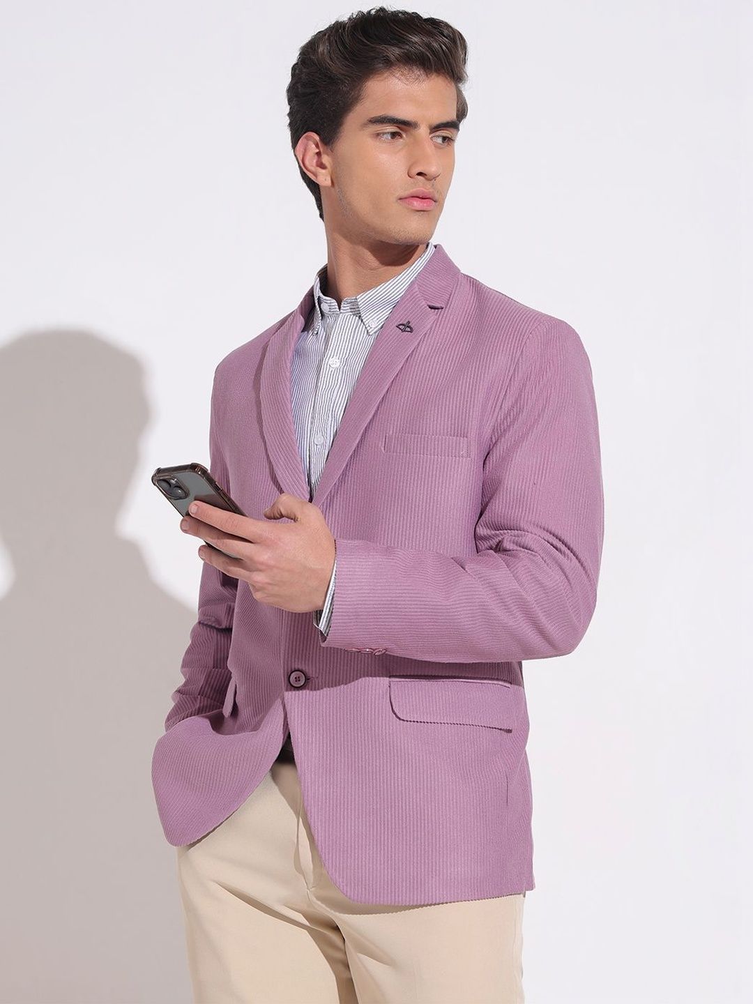SHOWOFFFF Notched Lapel Single-Breasted Formal Blazers-picture-20